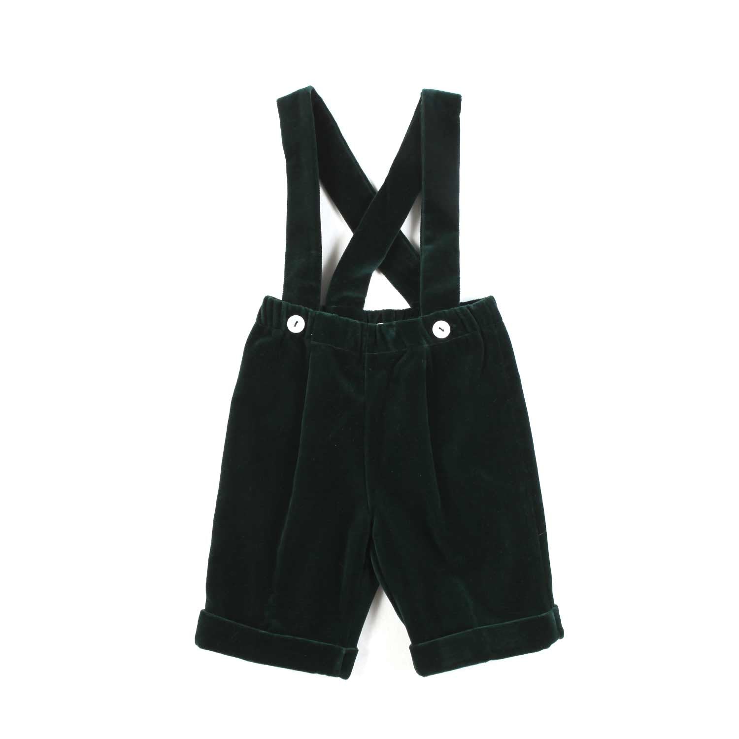 Bermuda salopette Colibri velluto verde Bimbo - annameglio.com abbigliamento moda