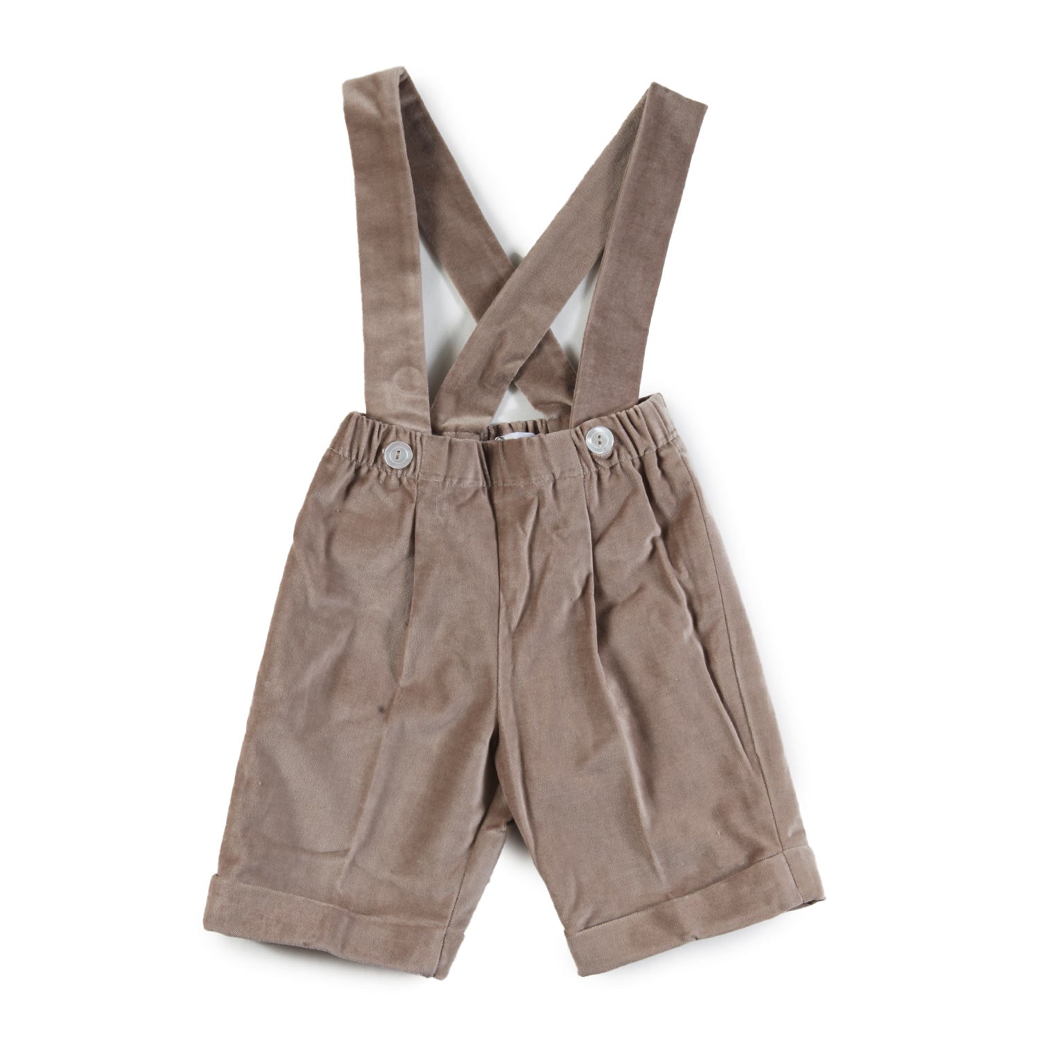 Bermuda salopette Colibri velluto beige Bimbo - annameglio.com abbigliamento moda