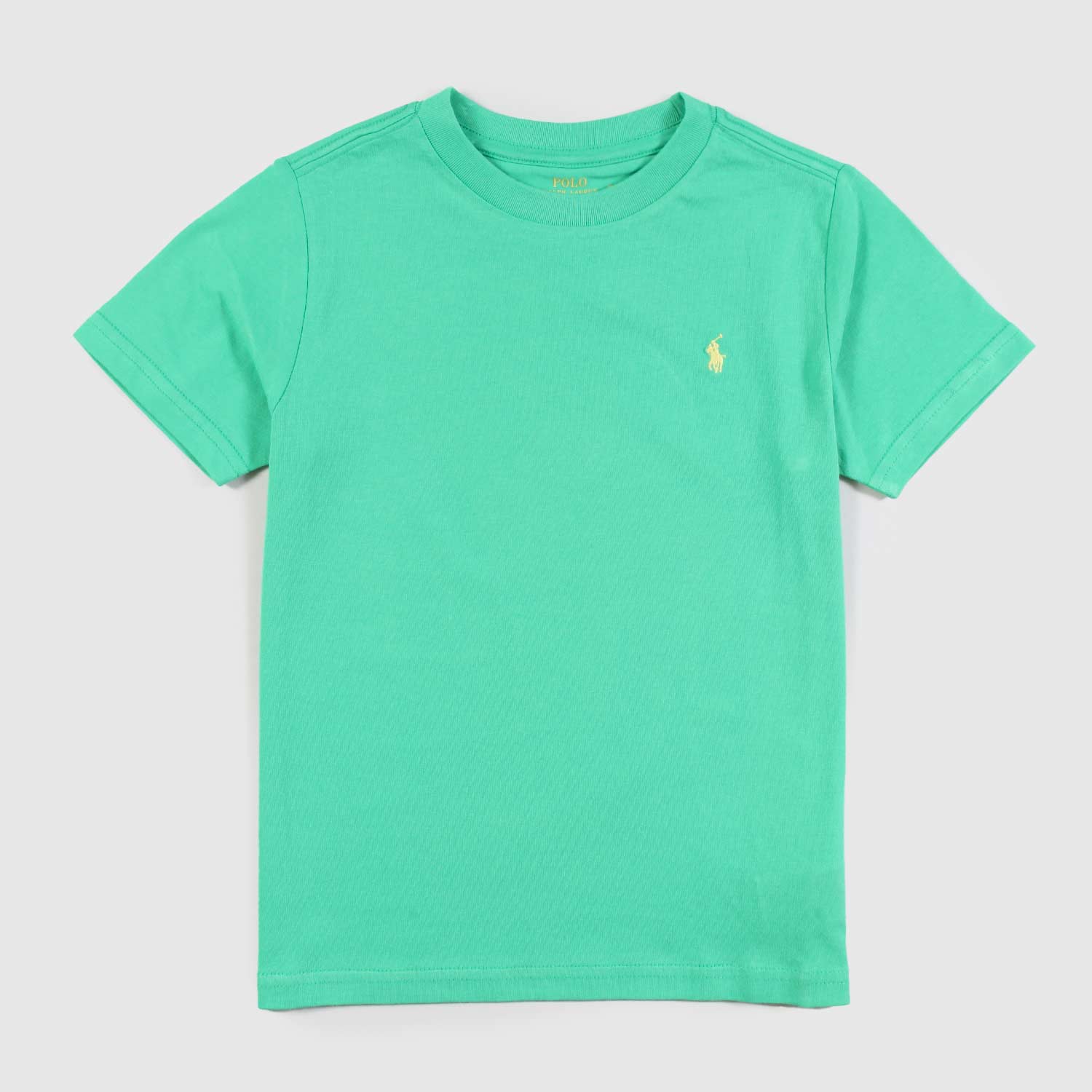 t-shirt verde con cavallino giallo baby - annameglio.com abbigliamento moda