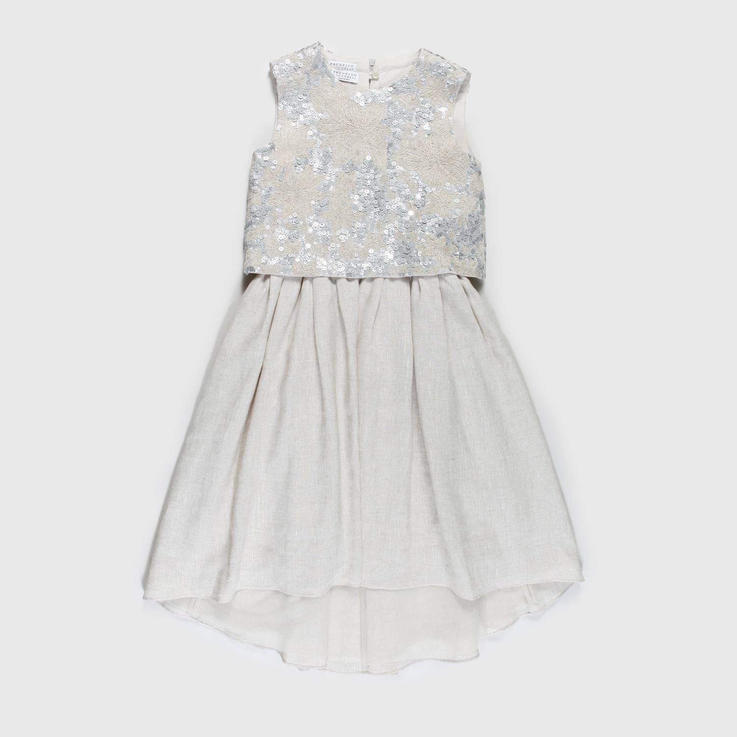 vestito smanicato beige in lino - annameglio.com abbigliamento moda