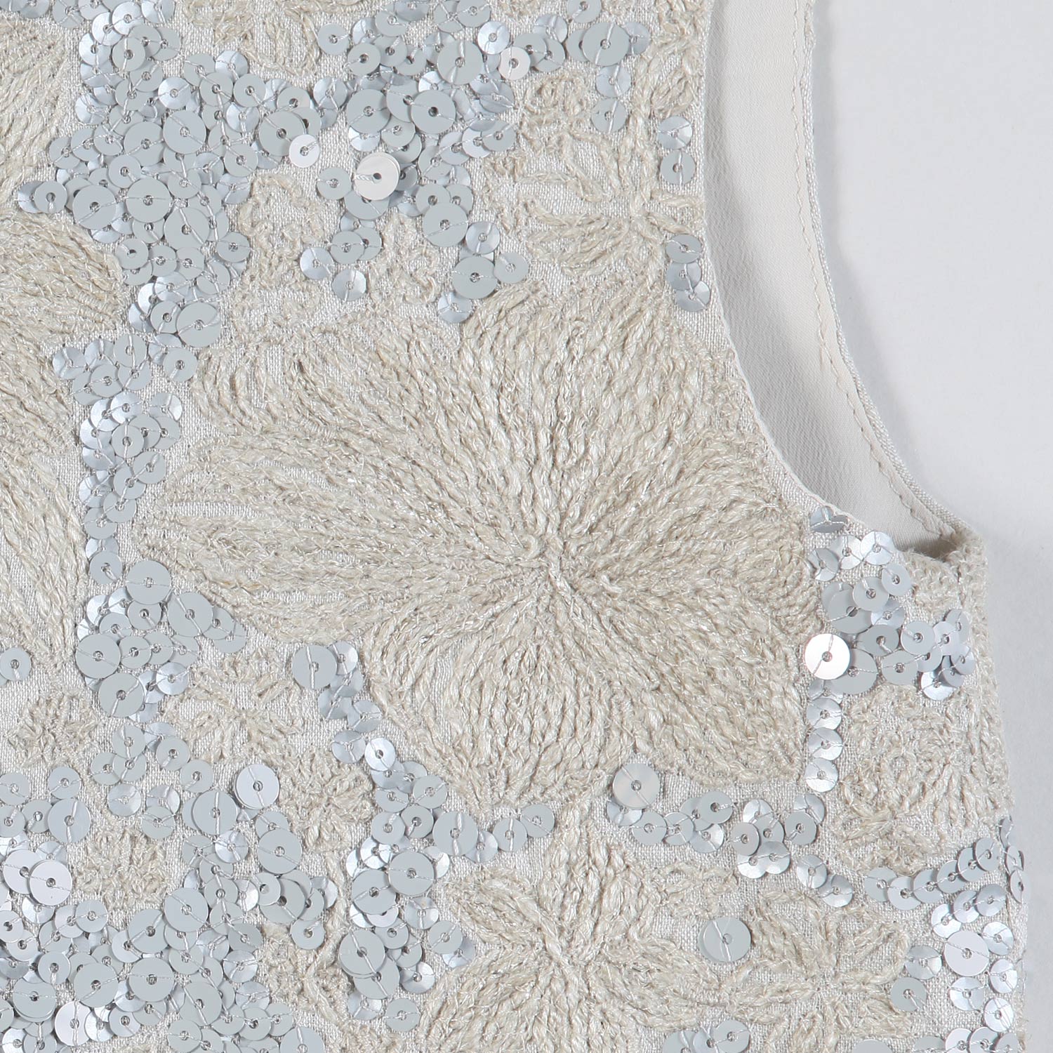 vestito smanicato beige in lino - annameglio.com abbigliamento moda