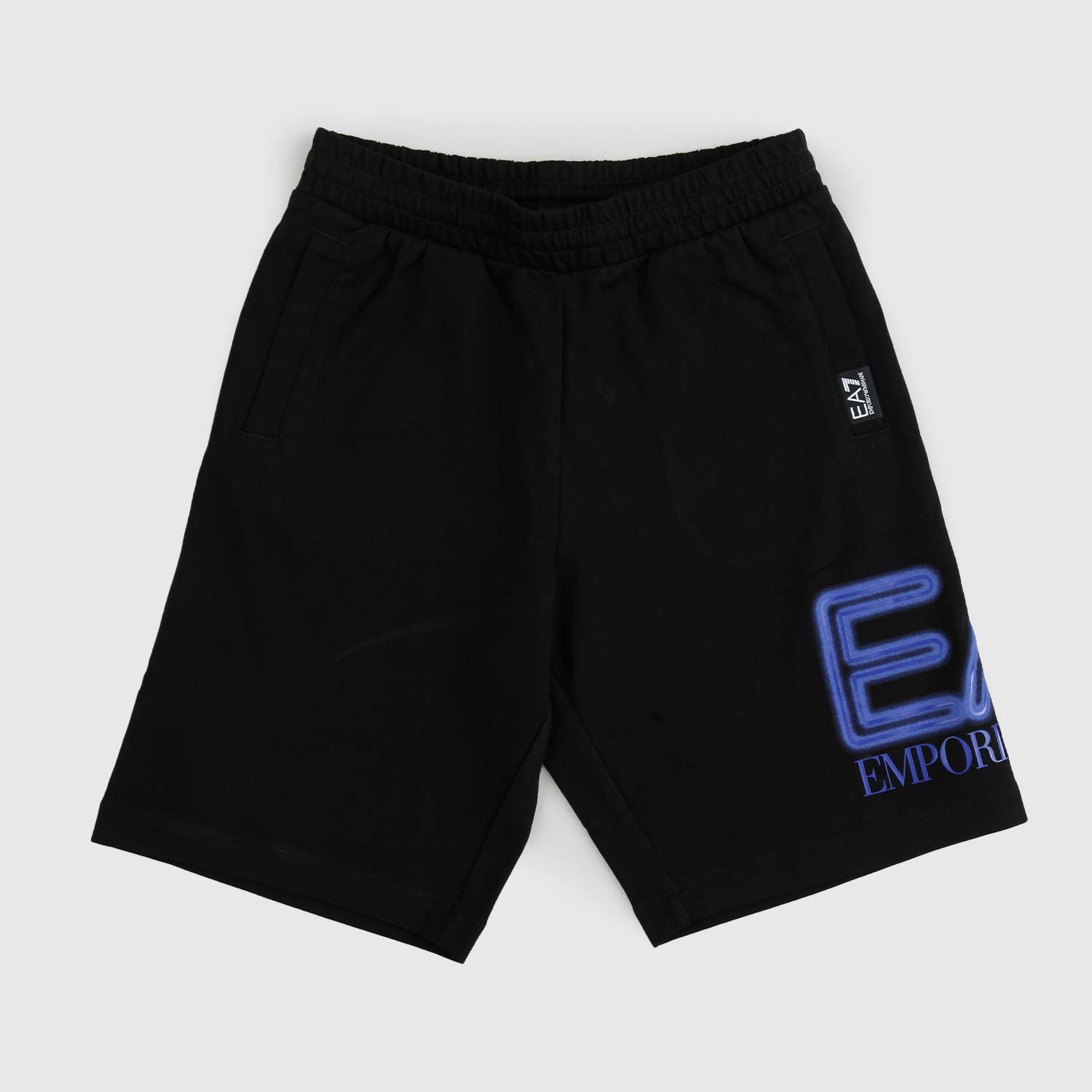 pantaloncino nero logo blu ragazzo - annameglio.com abbigliamento moda