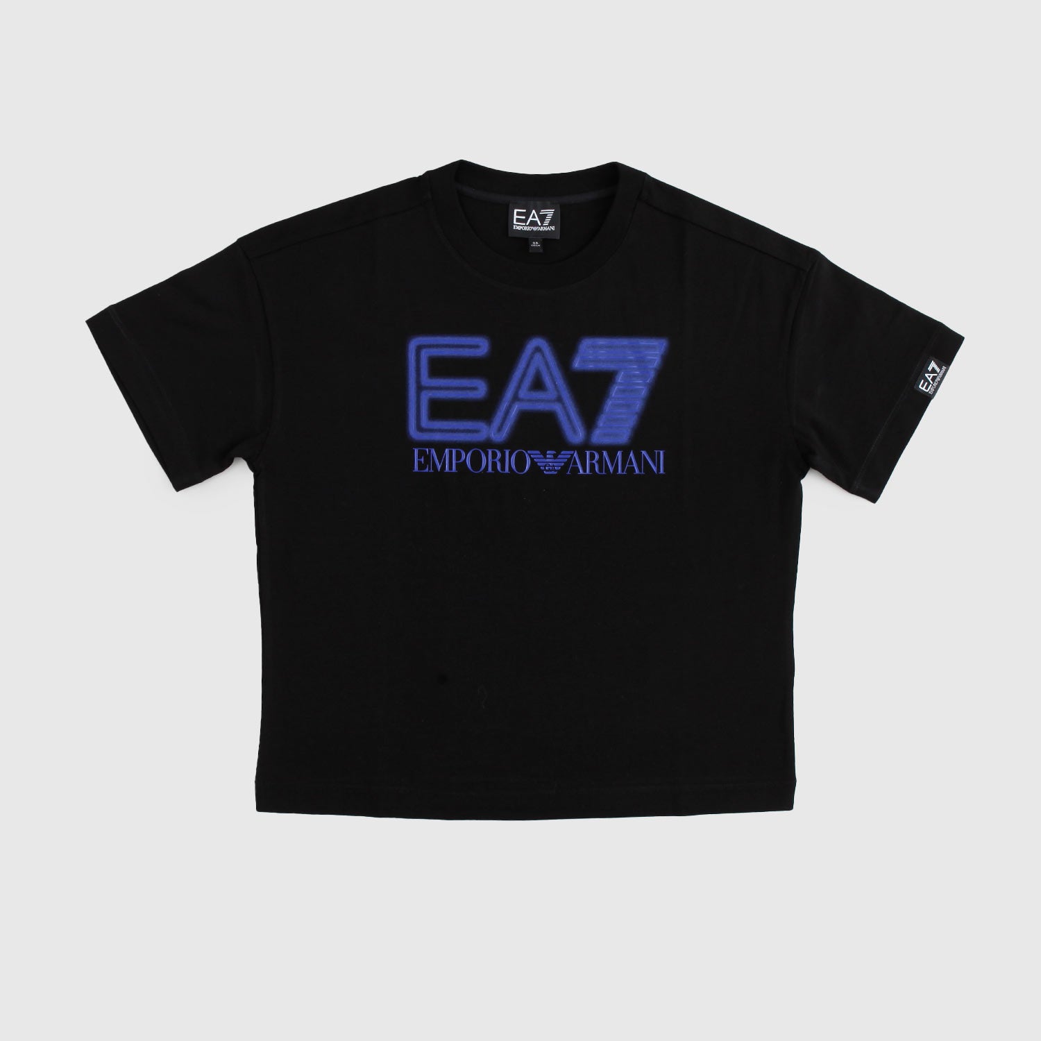 maglia nera stampa logo blu ragazzo - annameglio.com abbigliamento moda