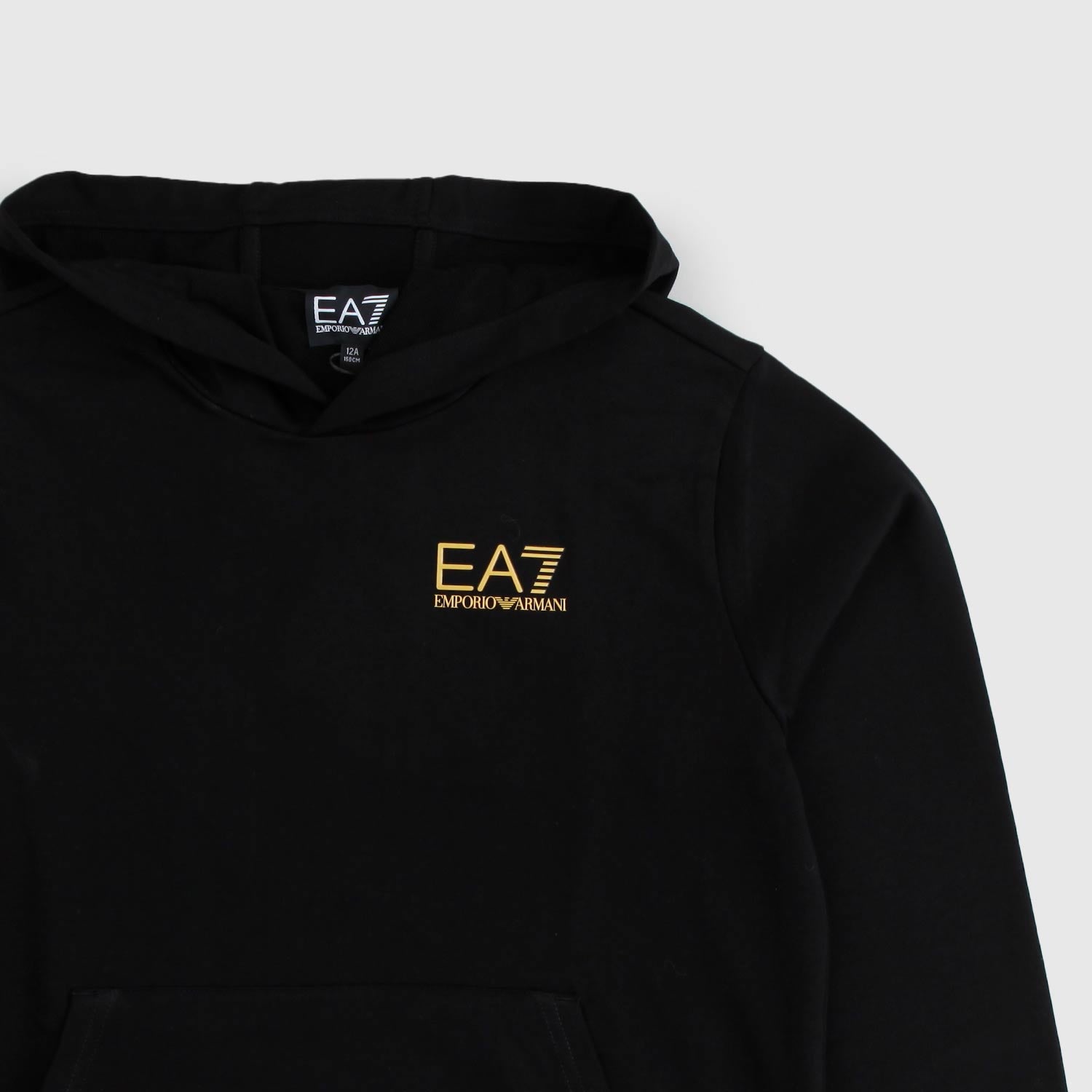 felpa nera cappuccio e logo ragazzo - annameglio.com abbigliamento moda