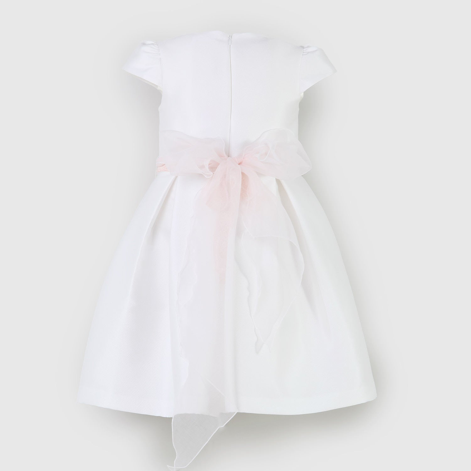 abito bianco con spilla floreale rosa - annameglio.com abbigliamento moda