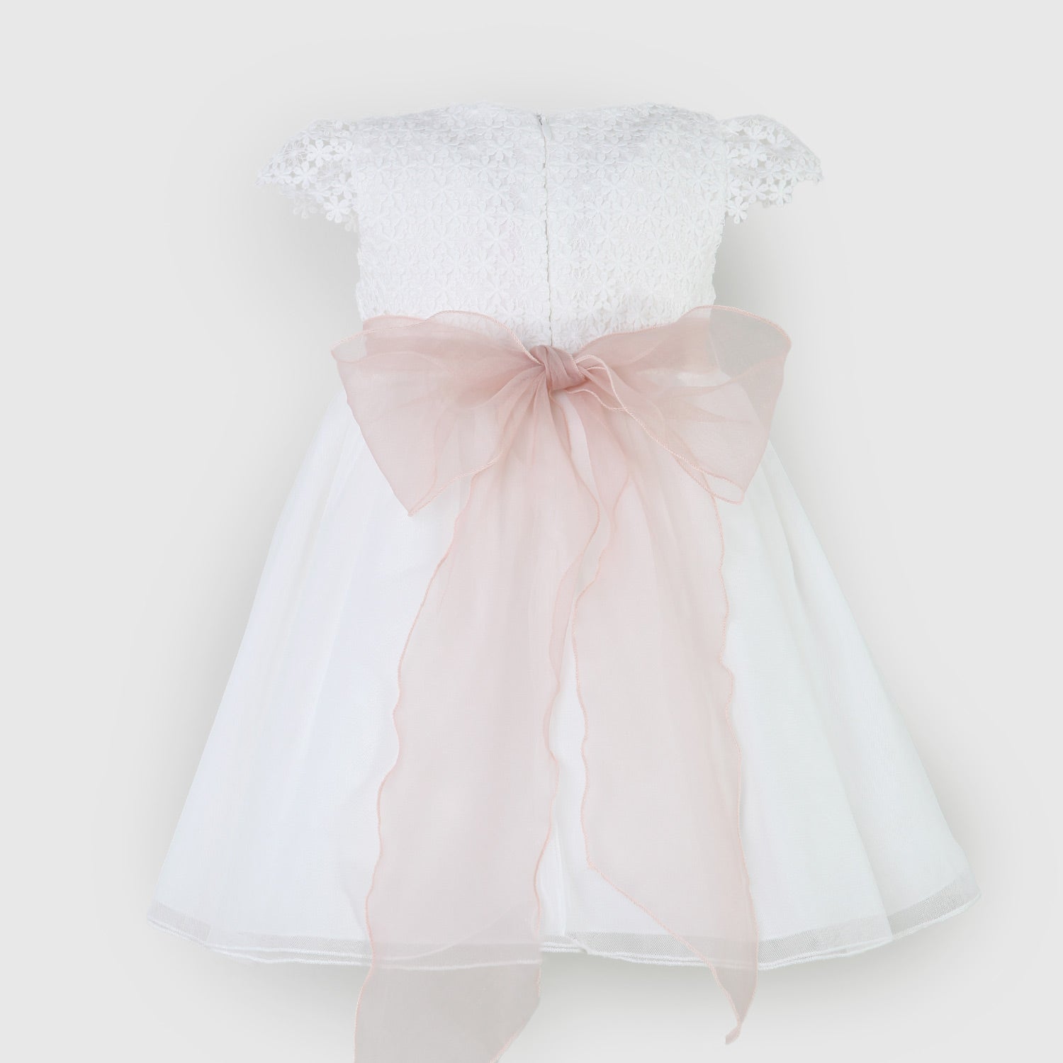 abito bianco con pizzo e tulle neonata - annameglio.com abbigliamento moda