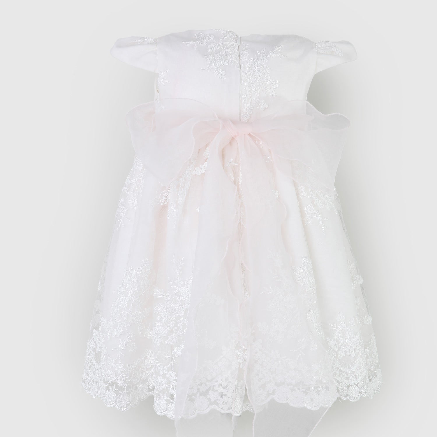 abito avorio neonata con spilla floreale - annameglio.com abbigliamento moda