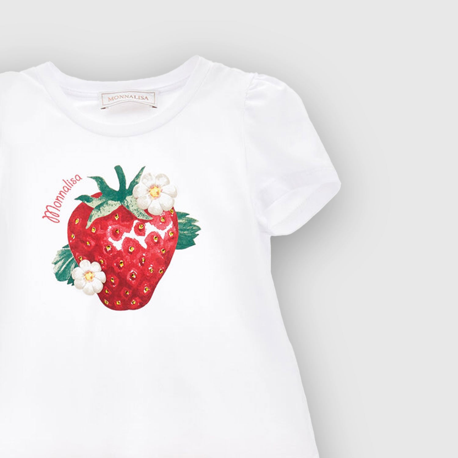 abito bianco con fragola bambina - annameglio.com abbigliamento moda