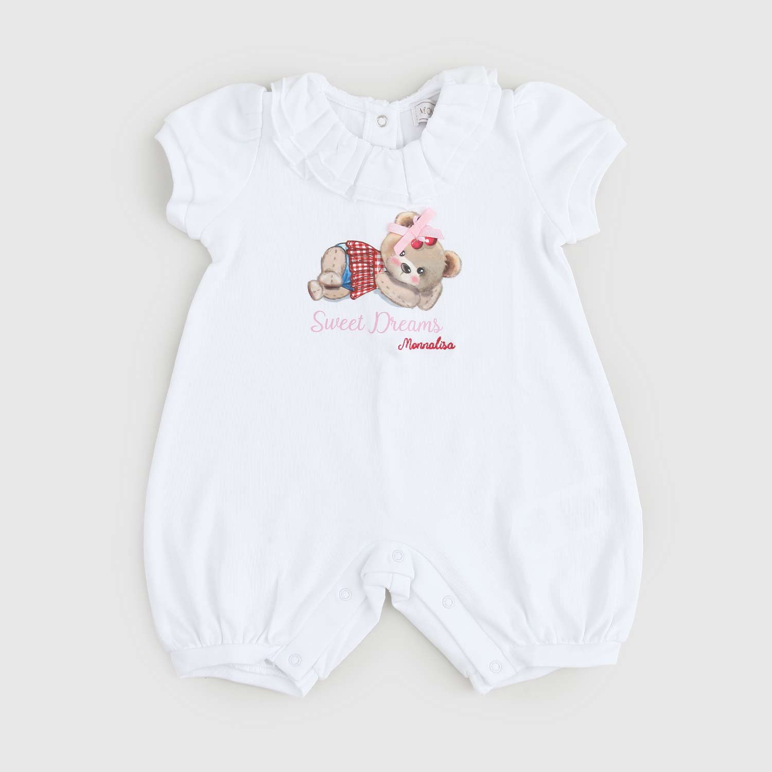 tutina bianca corta orsacchiotto neonata - annameglio.com abbigliamento moda