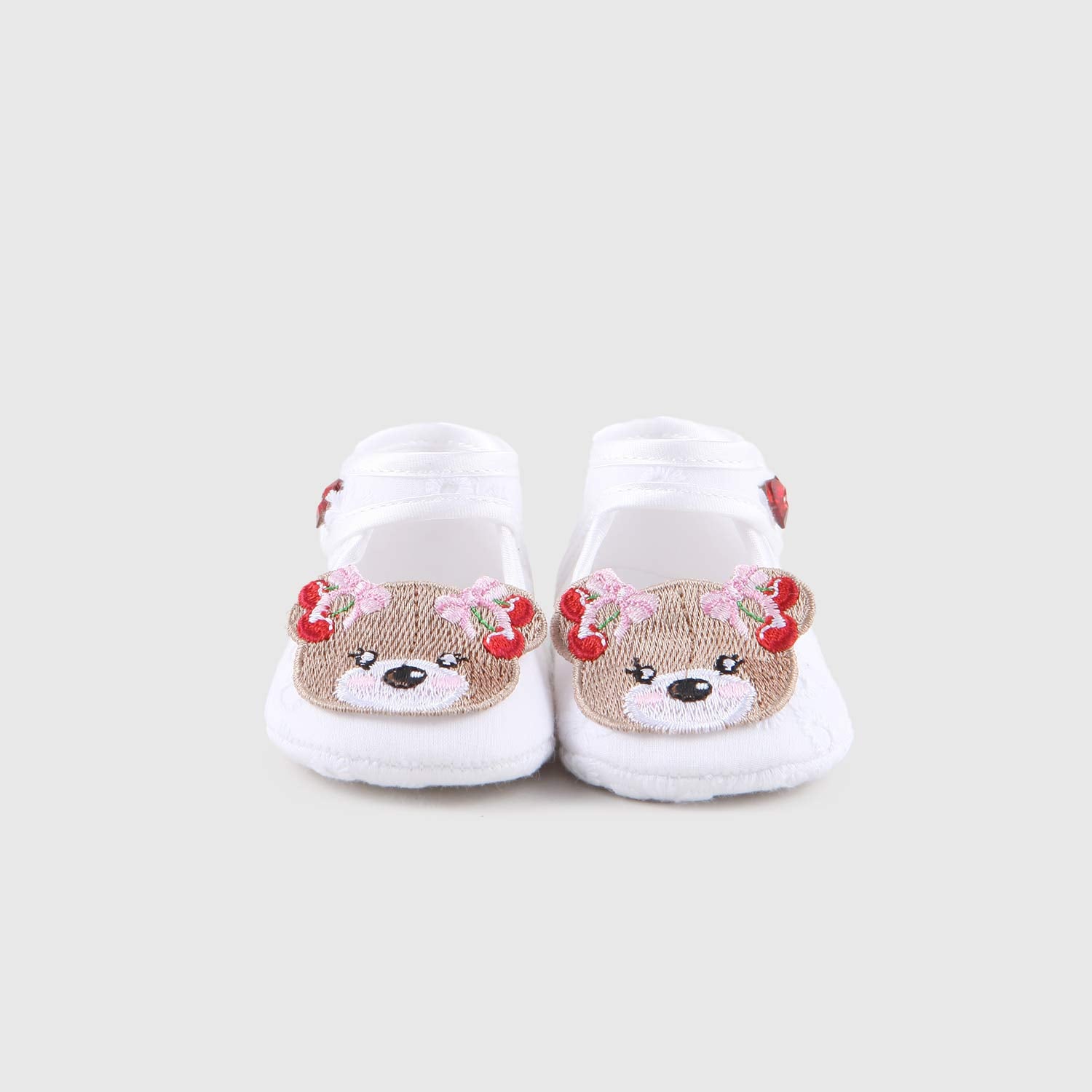 scarpine bianche con orsetto neonata - annameglio.com abbigliamento moda