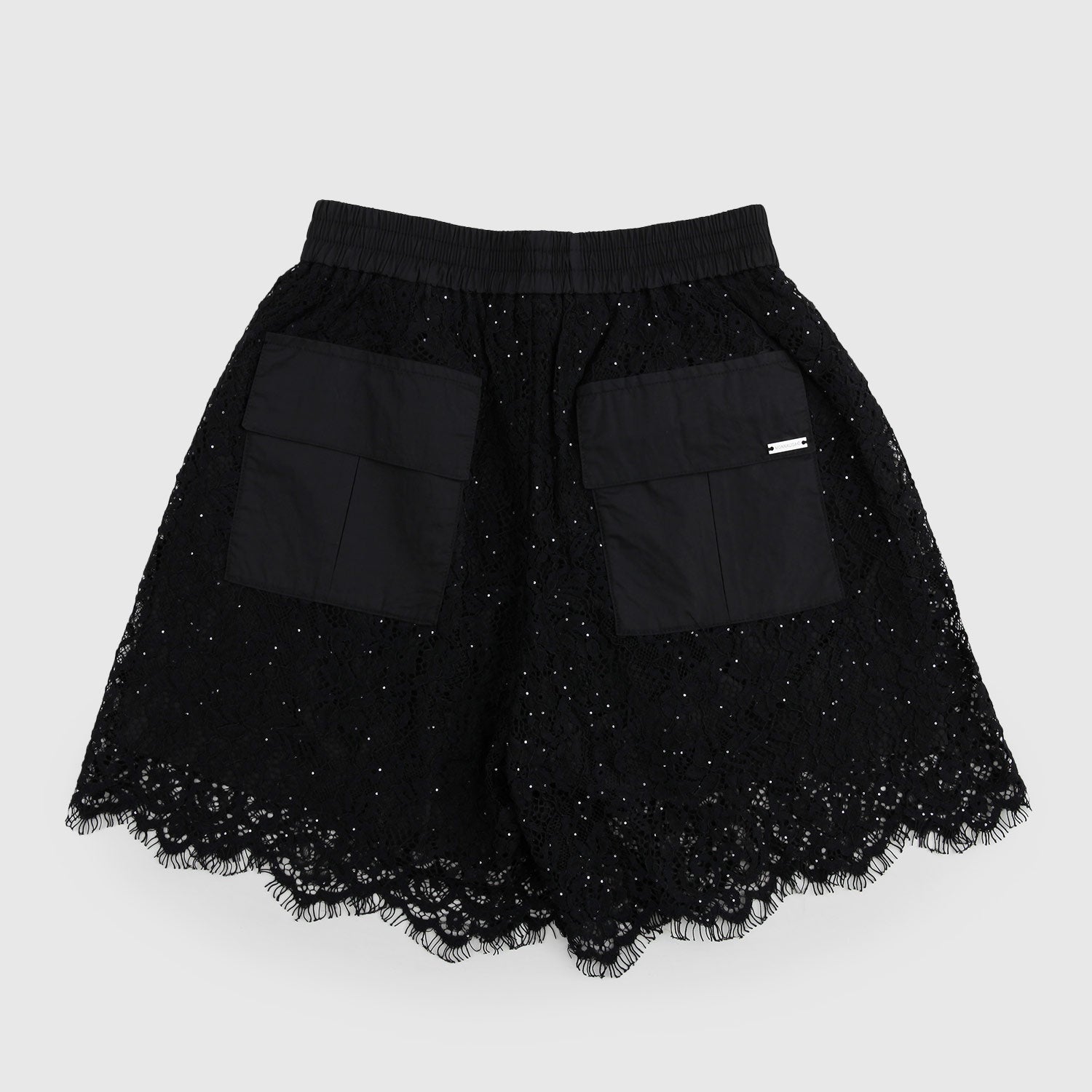 pantaloncino nero in pizzo ragazza - annameglio.com abbigliamento moda