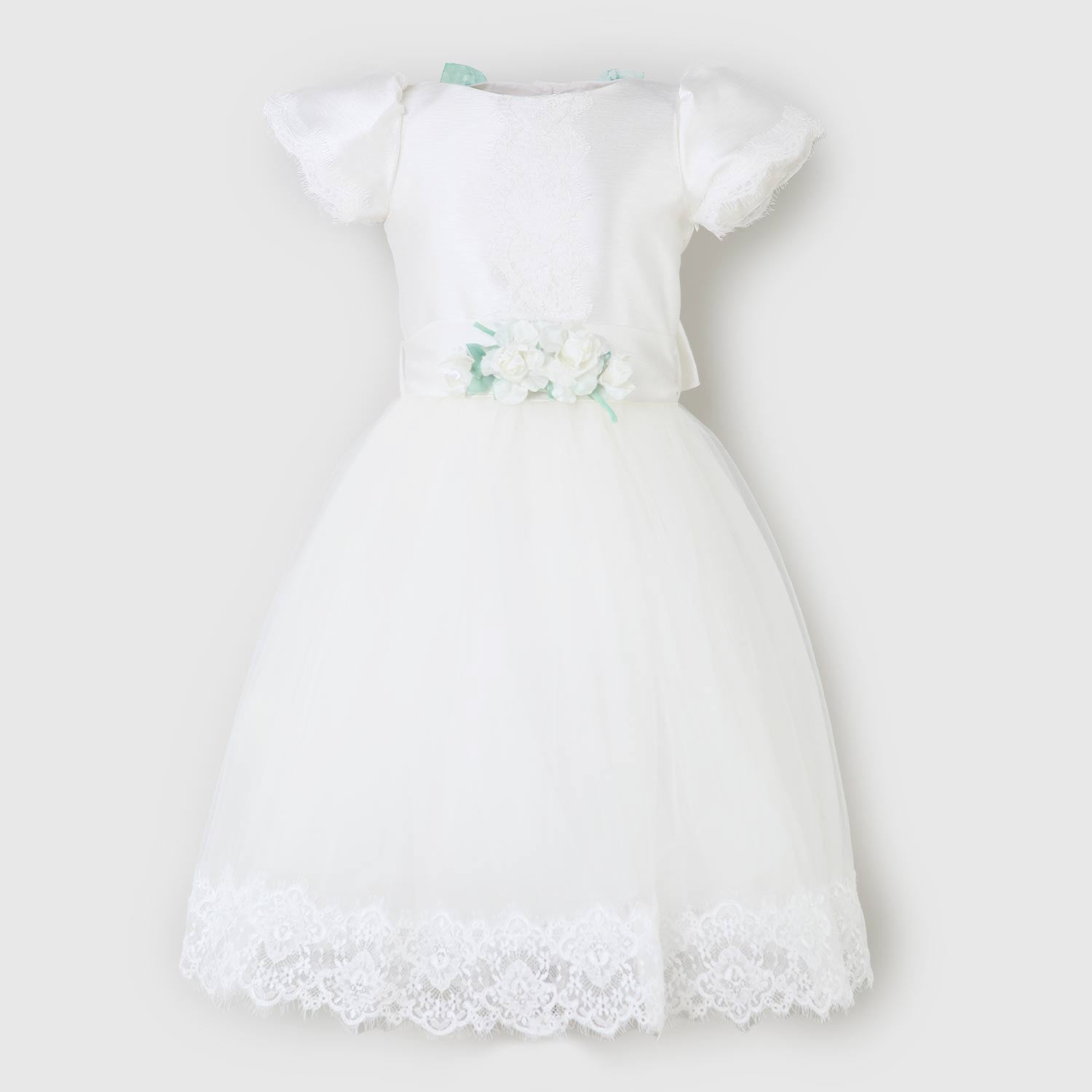 abito avorio maniche a palloncino bambina - annameglio.com abbigliamento moda