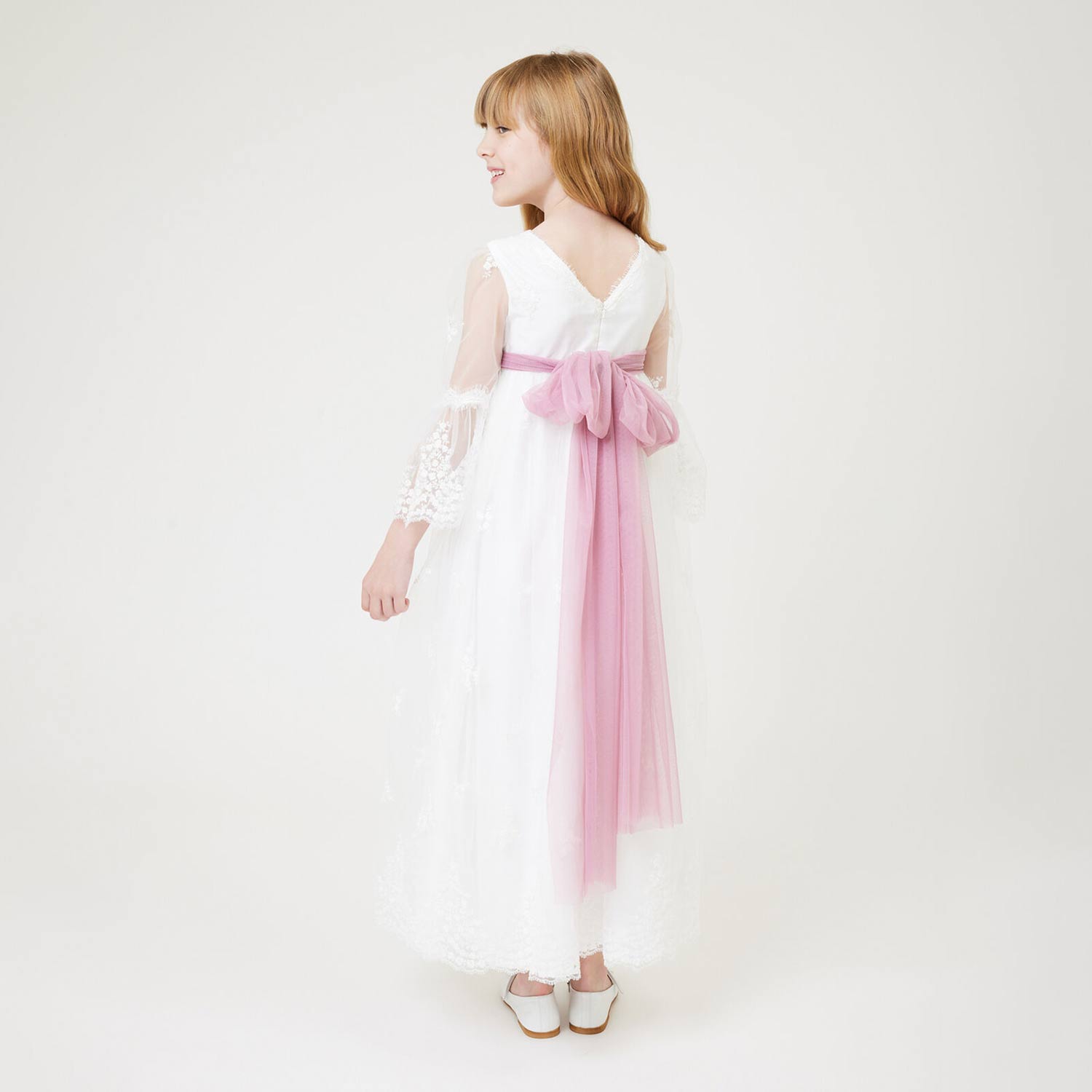 abito bianco con pizzo bambina - annameglio.com abbigliamento moda