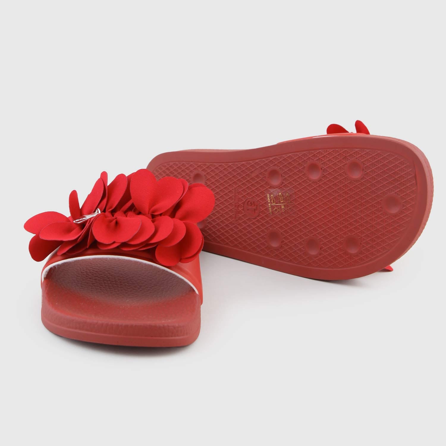 ciabatte rosse petali cuore - annameglio.com abbigliamento moda