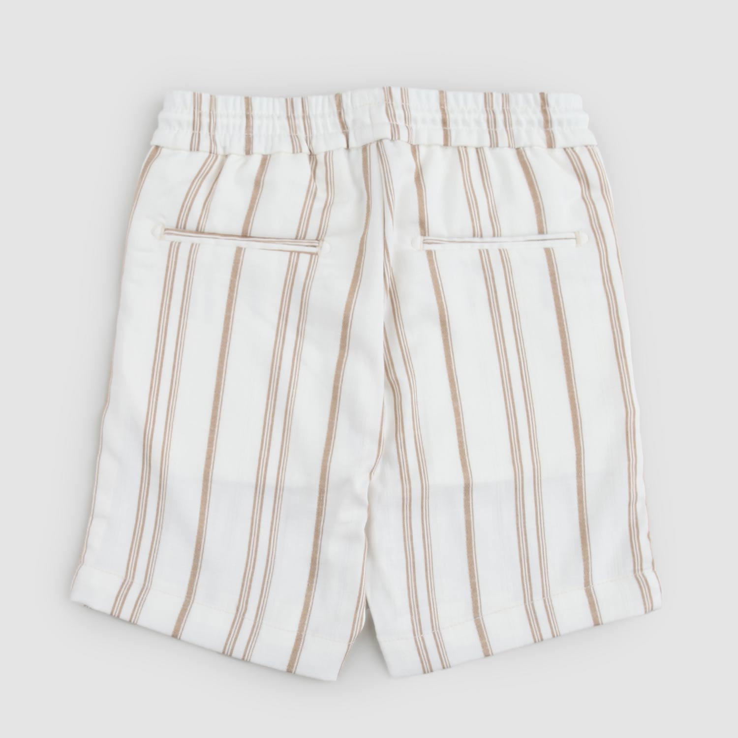 pantaloncino bianco a righe marroni bambino - annameglio.com abbigliamento moda