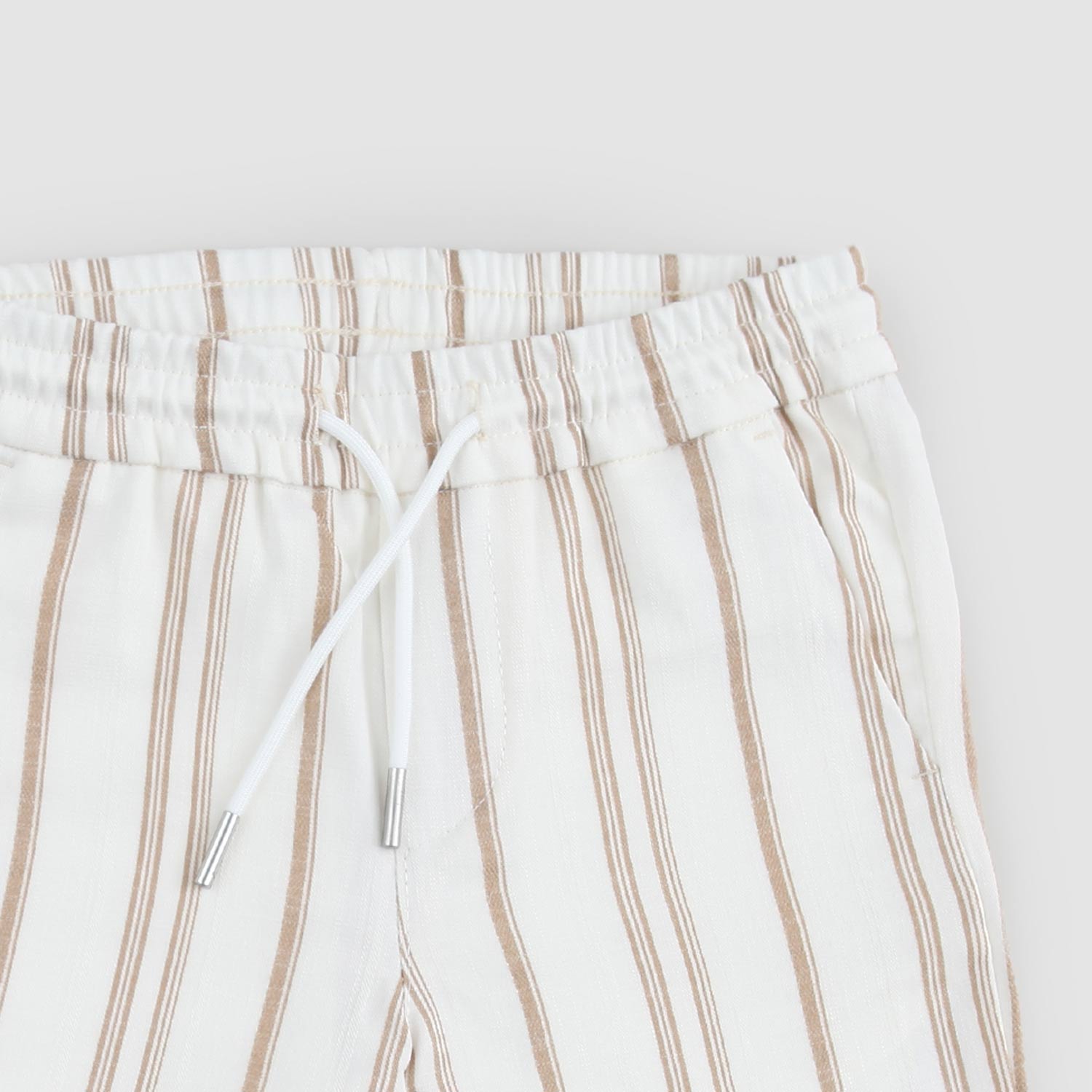 pantaloncino bianco a righe marroni bambino - annameglio.com abbigliamento moda