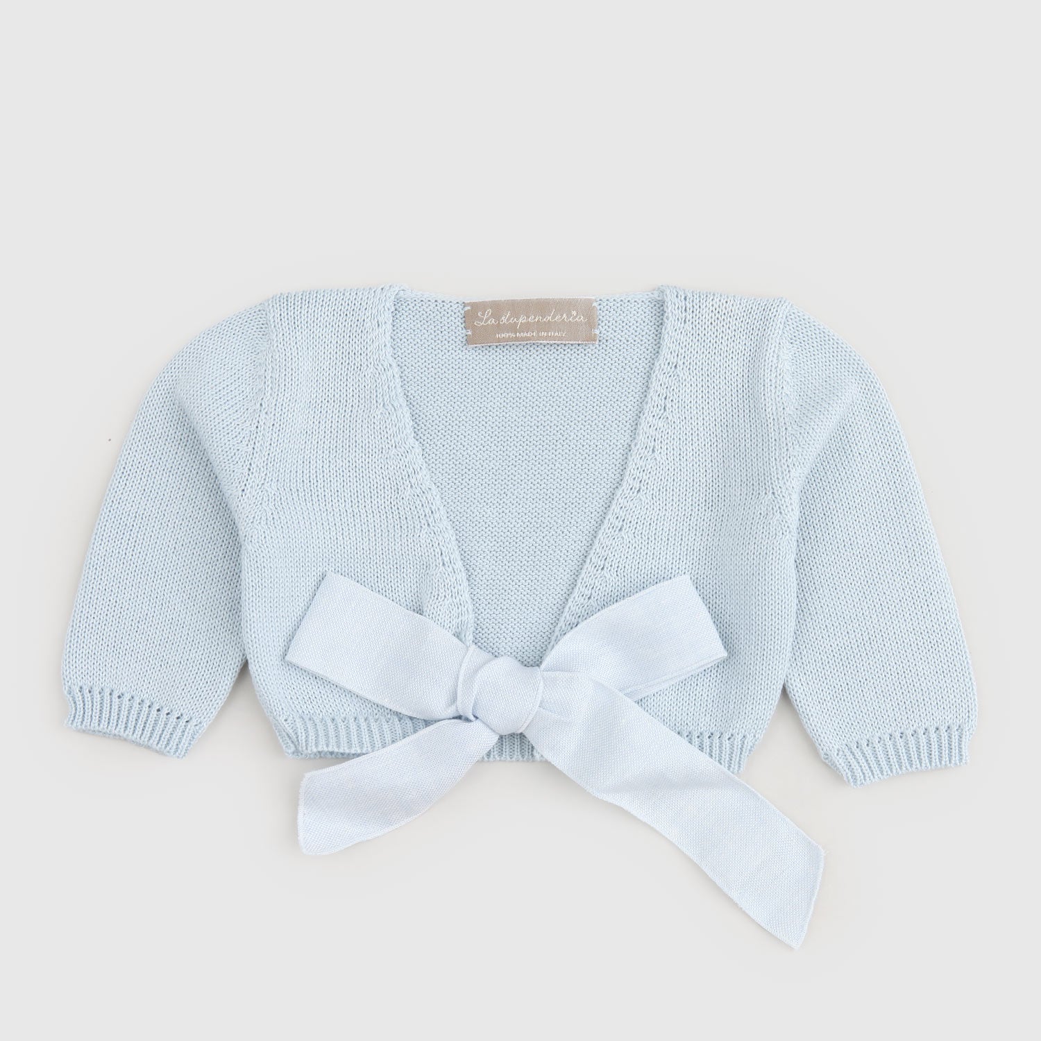 cardigan celeste neonata fiocco - annameglio.com abbigliamento moda