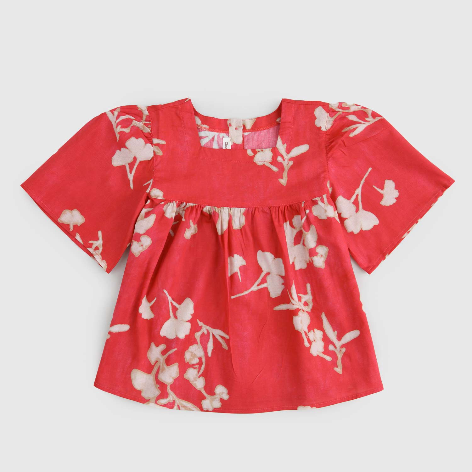 maglietta rossa fiori beige bambina - annameglio.com abbigliamento moda