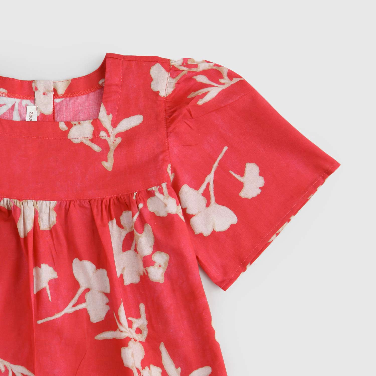 maglietta rossa fiori beige bambina - annameglio.com abbigliamento moda