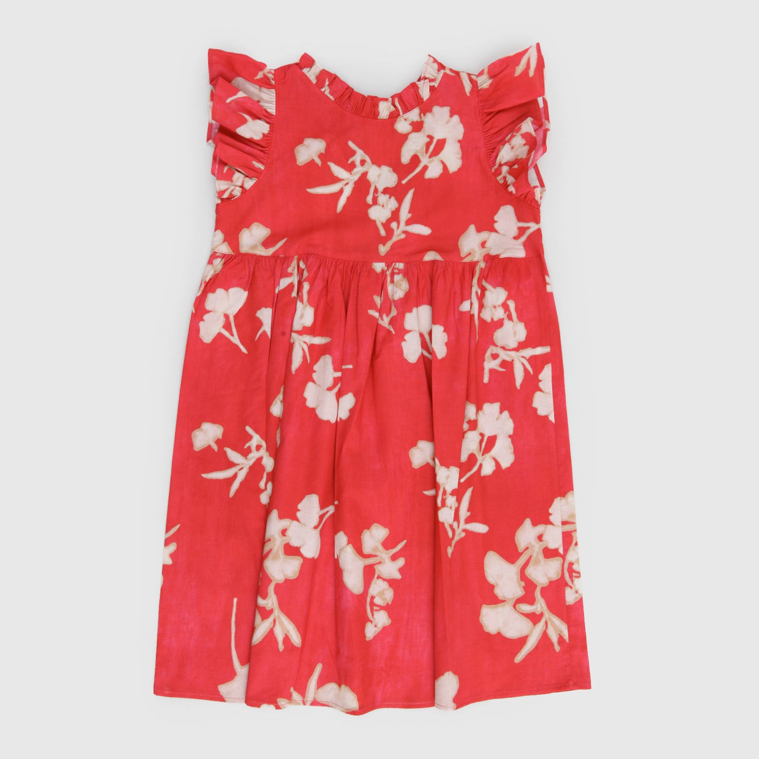 vestito rosso fiori beige bambina - annameglio.com abbigliamento moda