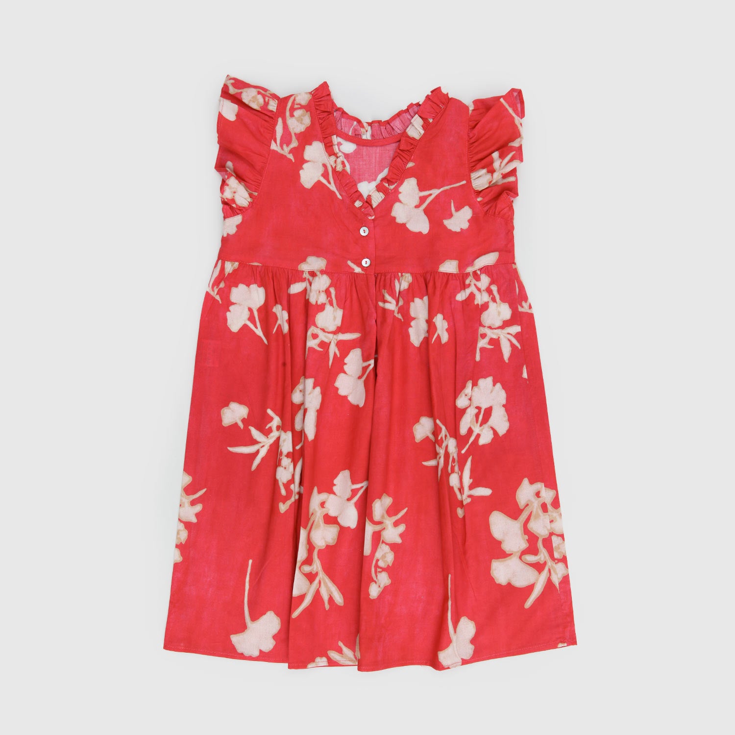 vestito rosso fiori beige bambina - annameglio.com abbigliamento moda