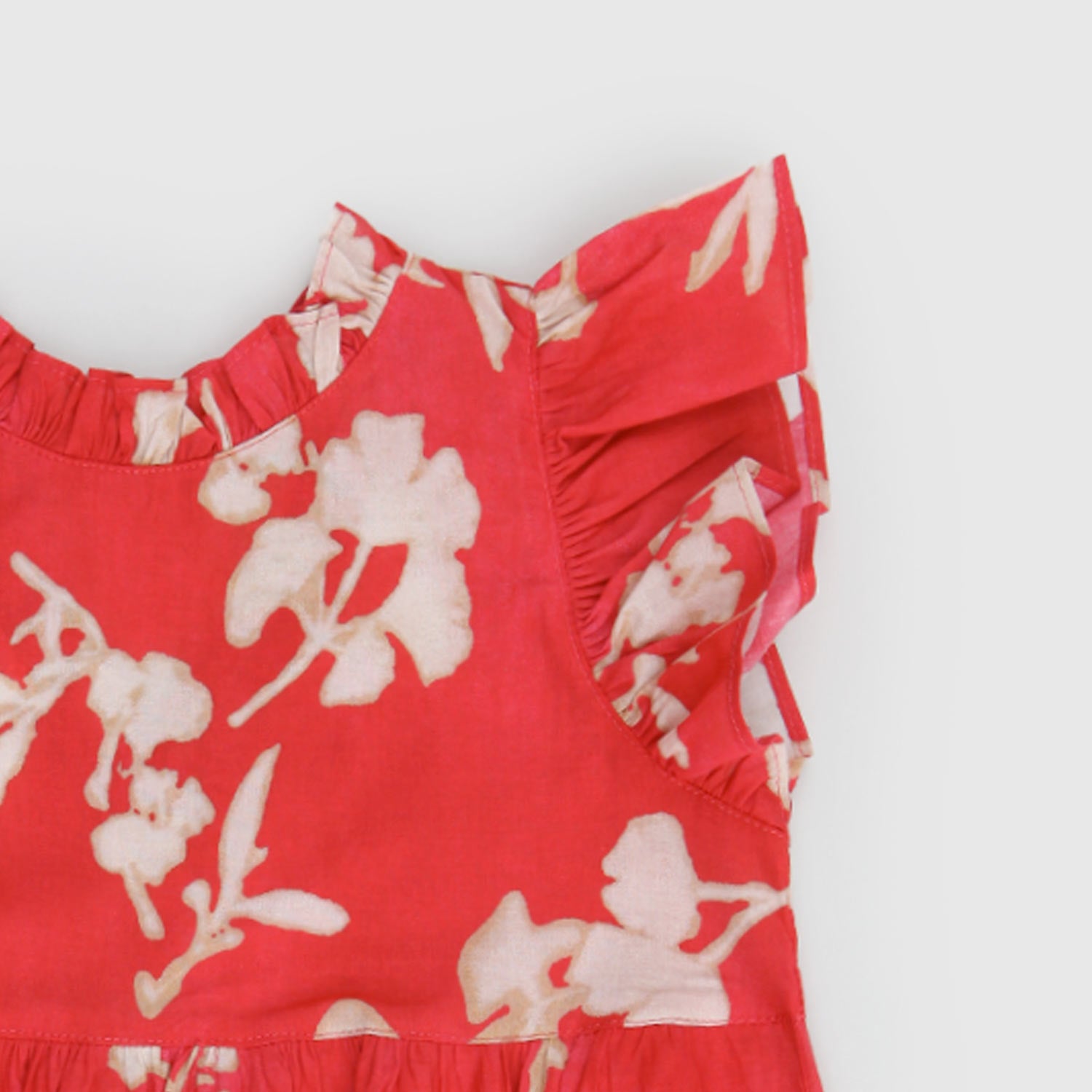 vestito rosso fiori beige bambina - annameglio.com abbigliamento moda