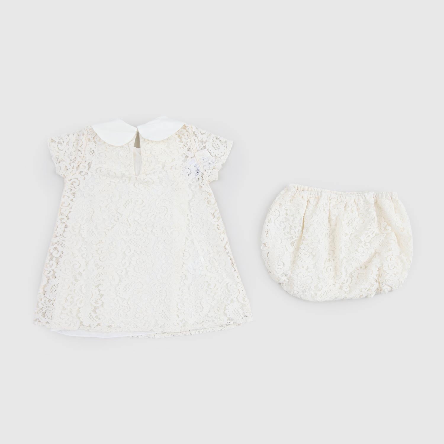 vestito panna in pizzo neonata - annameglio.com abbigliamento moda