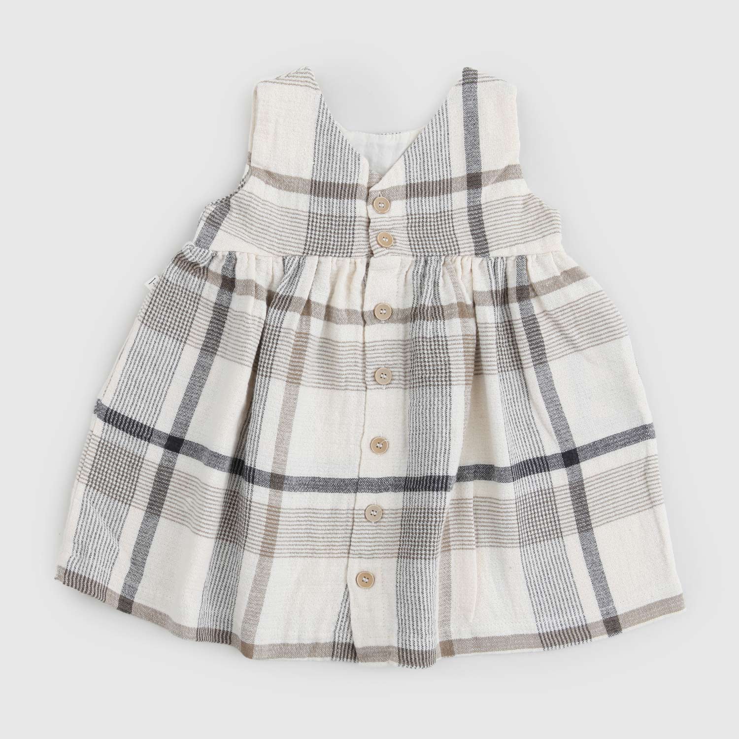 vestito beige a quadri cleopatra neonata - annameglio.com abbigliamento moda