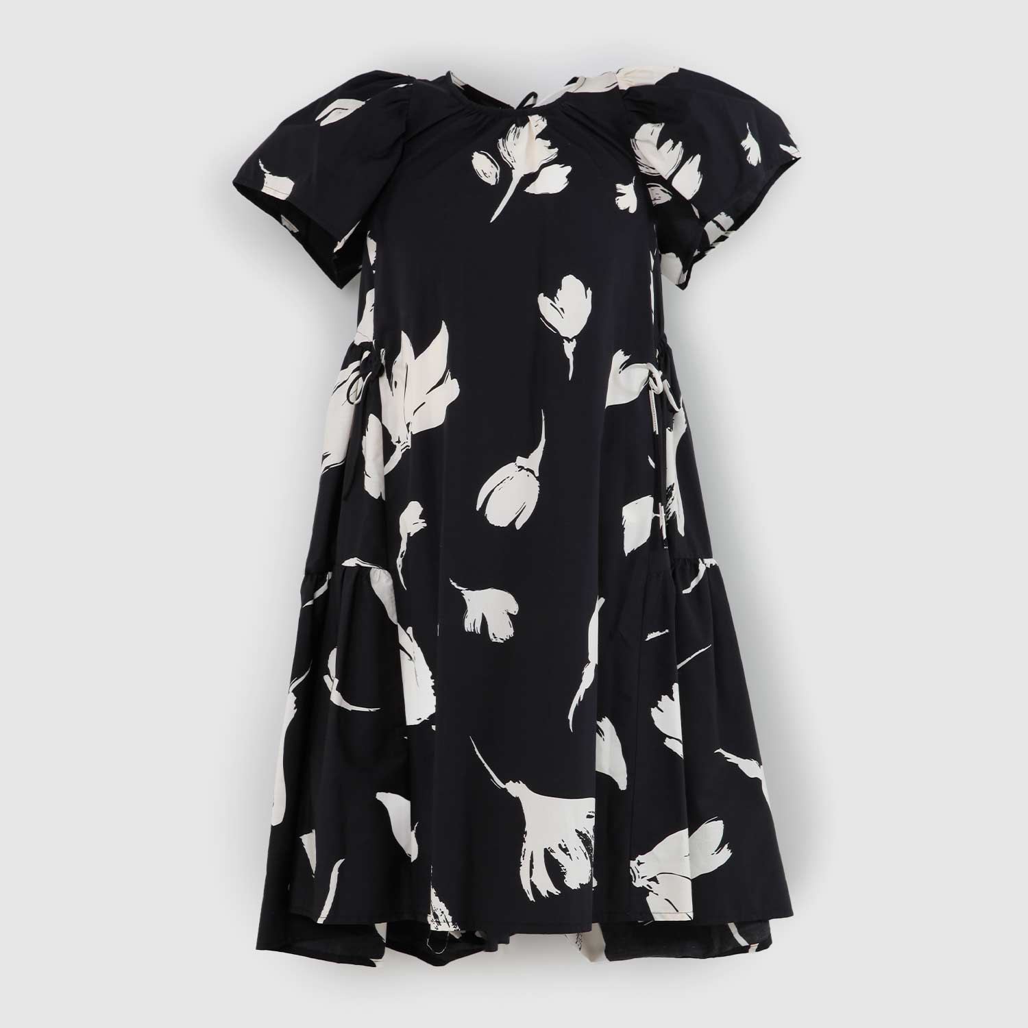 vestito nero fiori beige ragazza - annameglio.com abbigliamento moda