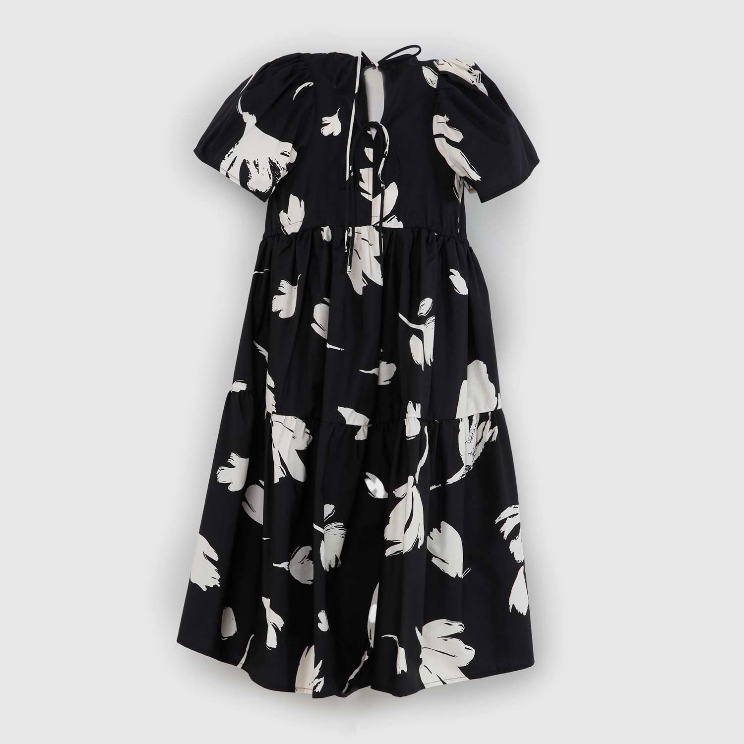 vestito nero fiori beige ragazza - annameglio.com abbigliamento moda