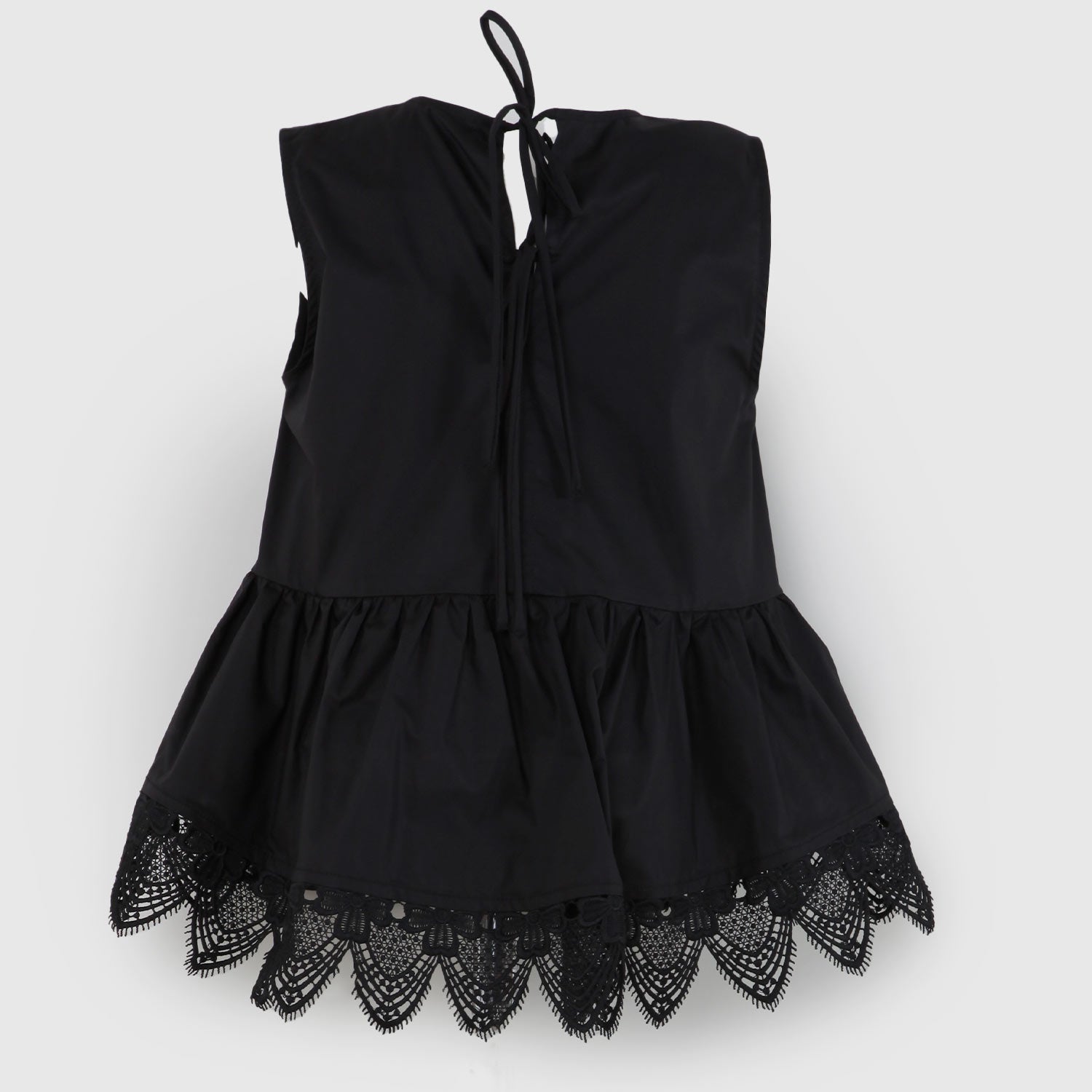 maglietta nera smanicata con pizzo teen - annameglio.com abbigliamento moda