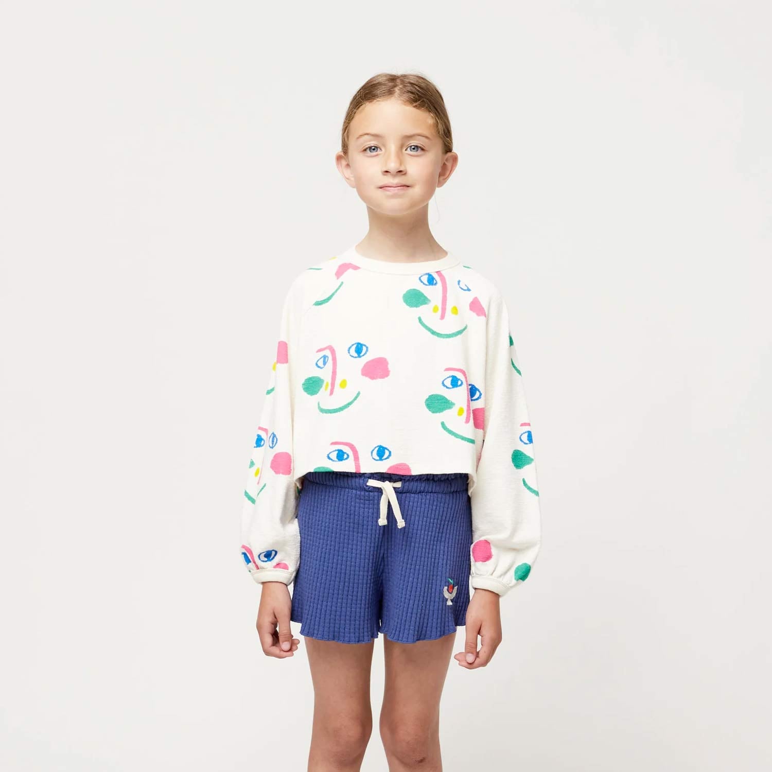 maglia crop manica lunga beige bambina - annameglio.com abbigliamento moda