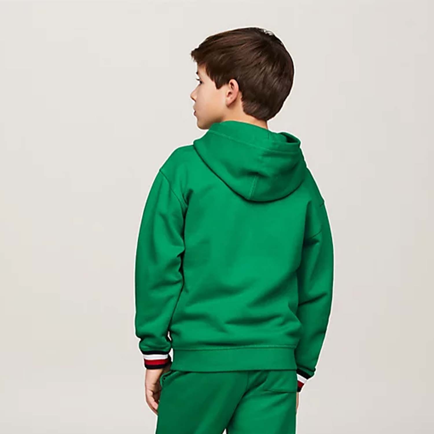 Felpa Verde con cappuccio logo multicolor - annameglio.com abbigliamento moda