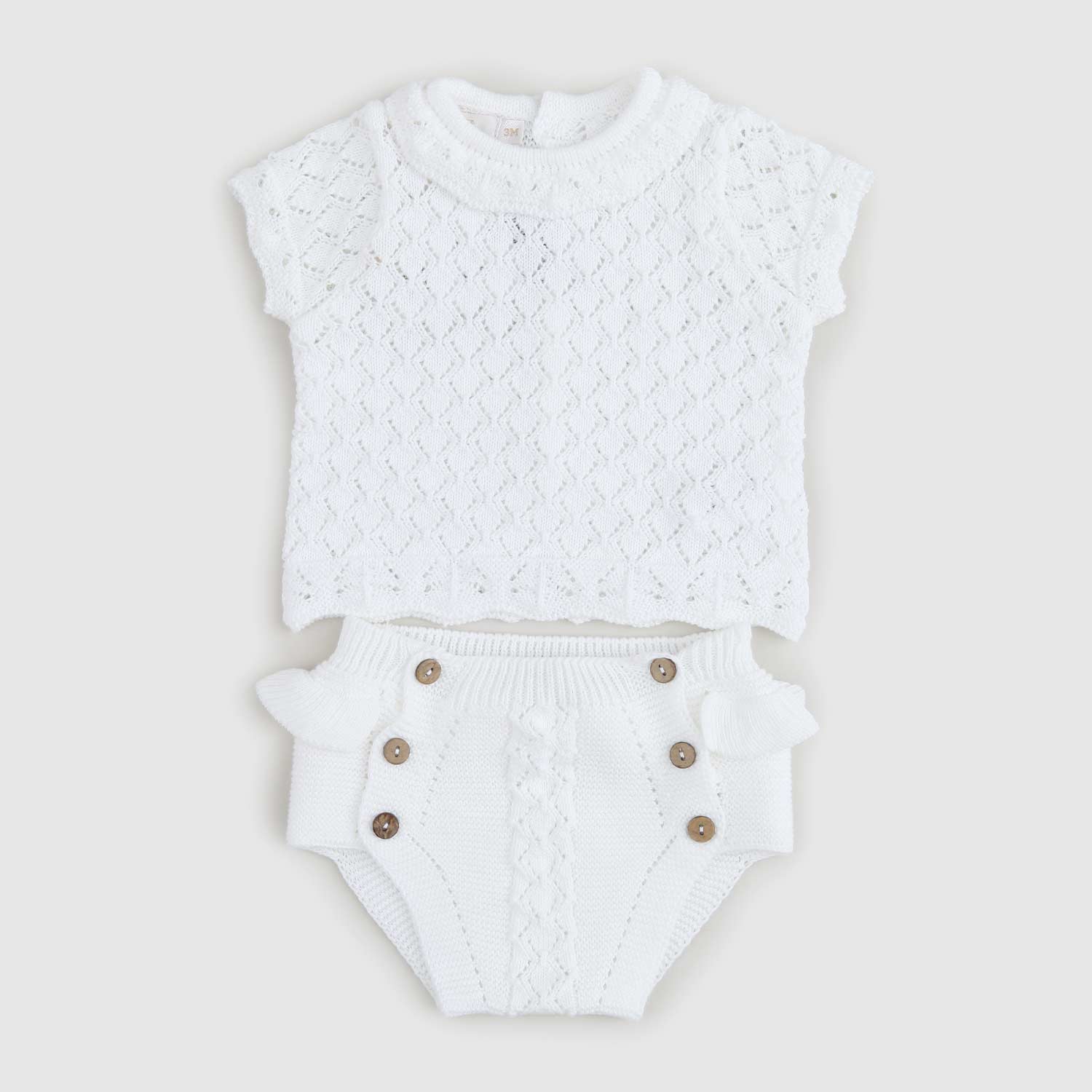 completino bianco maglia e mutandina neonata - annameglio.com abbigliamento moda