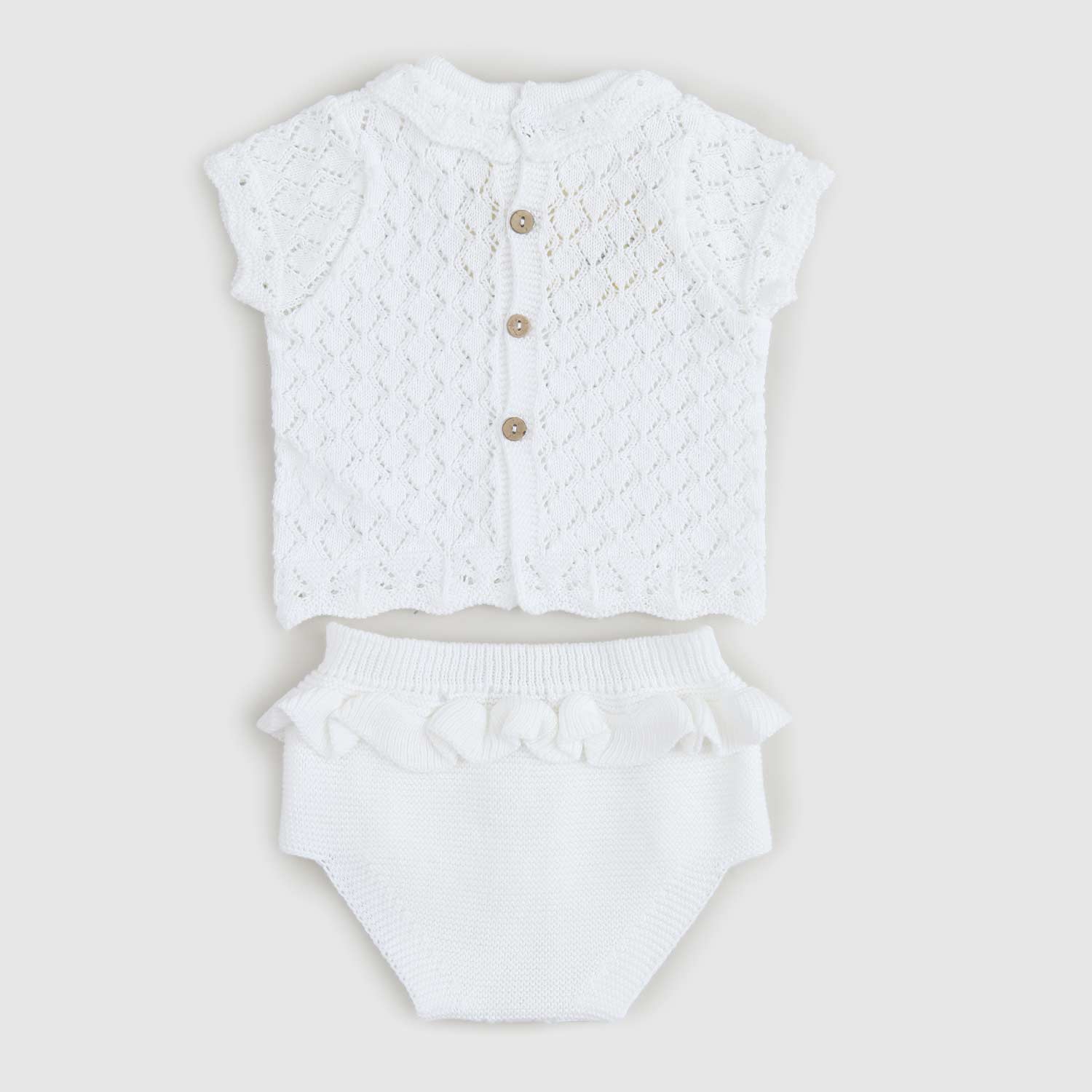 completino bianco maglia e mutandina neonata - annameglio.com abbigliamento moda