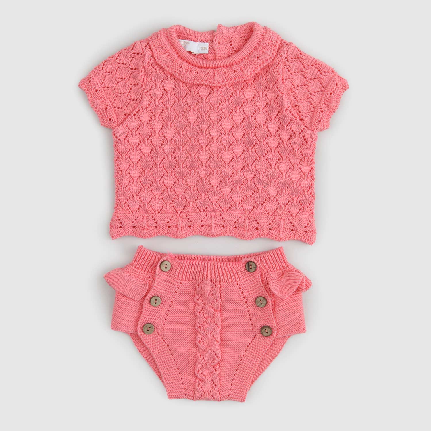 completino rosa maglia e mutanda neonata - annameglio.com abbigliamento moda