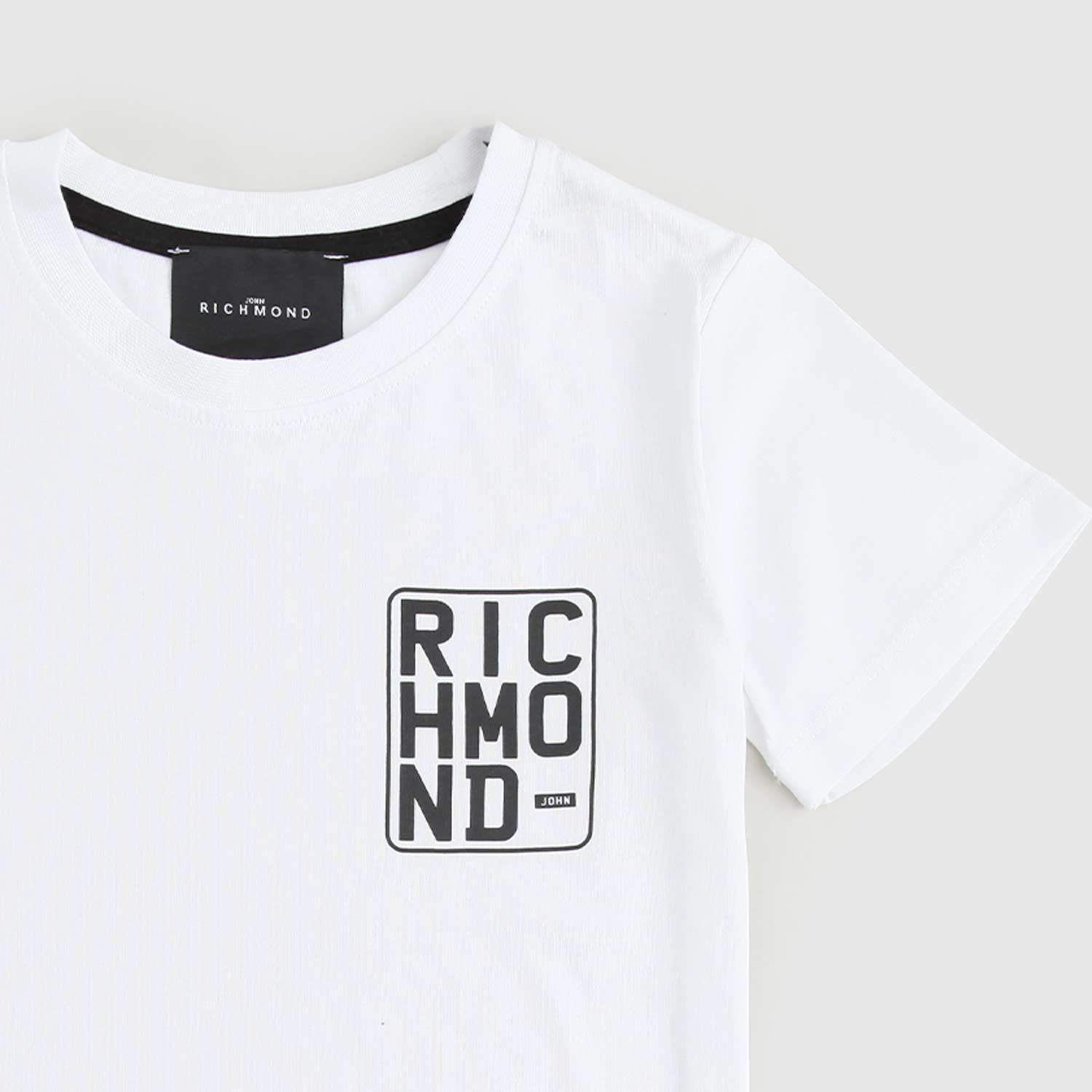 T-shirt bianca boy con logo nero - annameglio.com abbigliamento moda