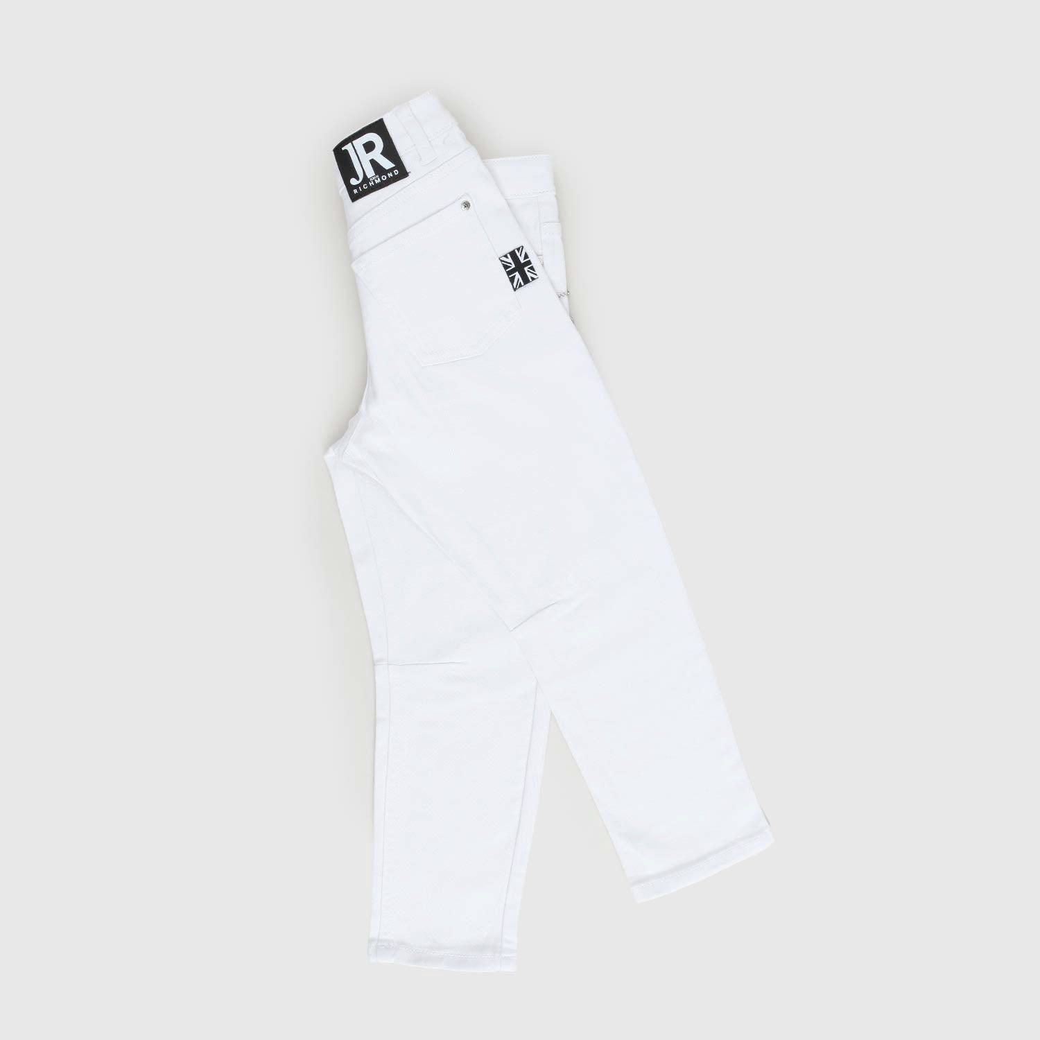 Jeans bianco con catena - annameglio.com abbigliamento moda