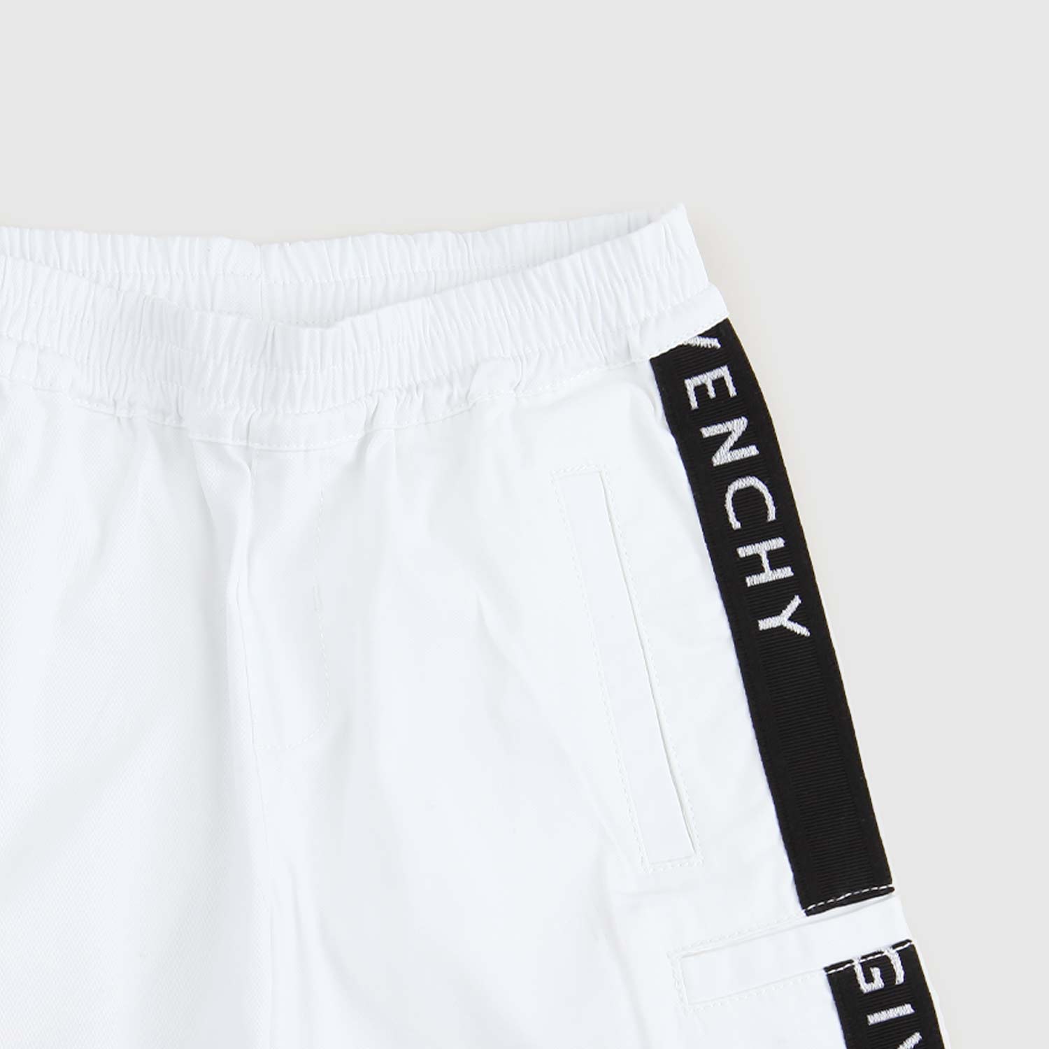 bermuda bianco fasce nere ragazzo - annameglio.com abbigliamento moda