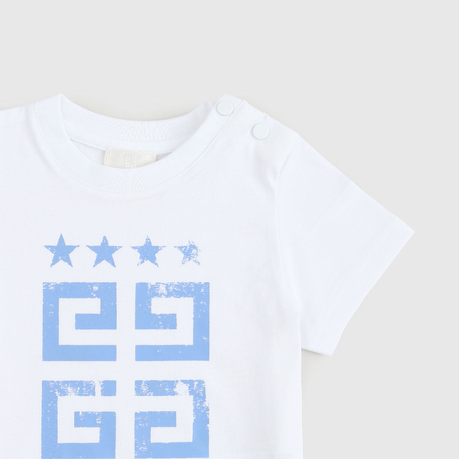 maglietta bianca dettagli celesti bambino - annameglio.com abbigliamento moda