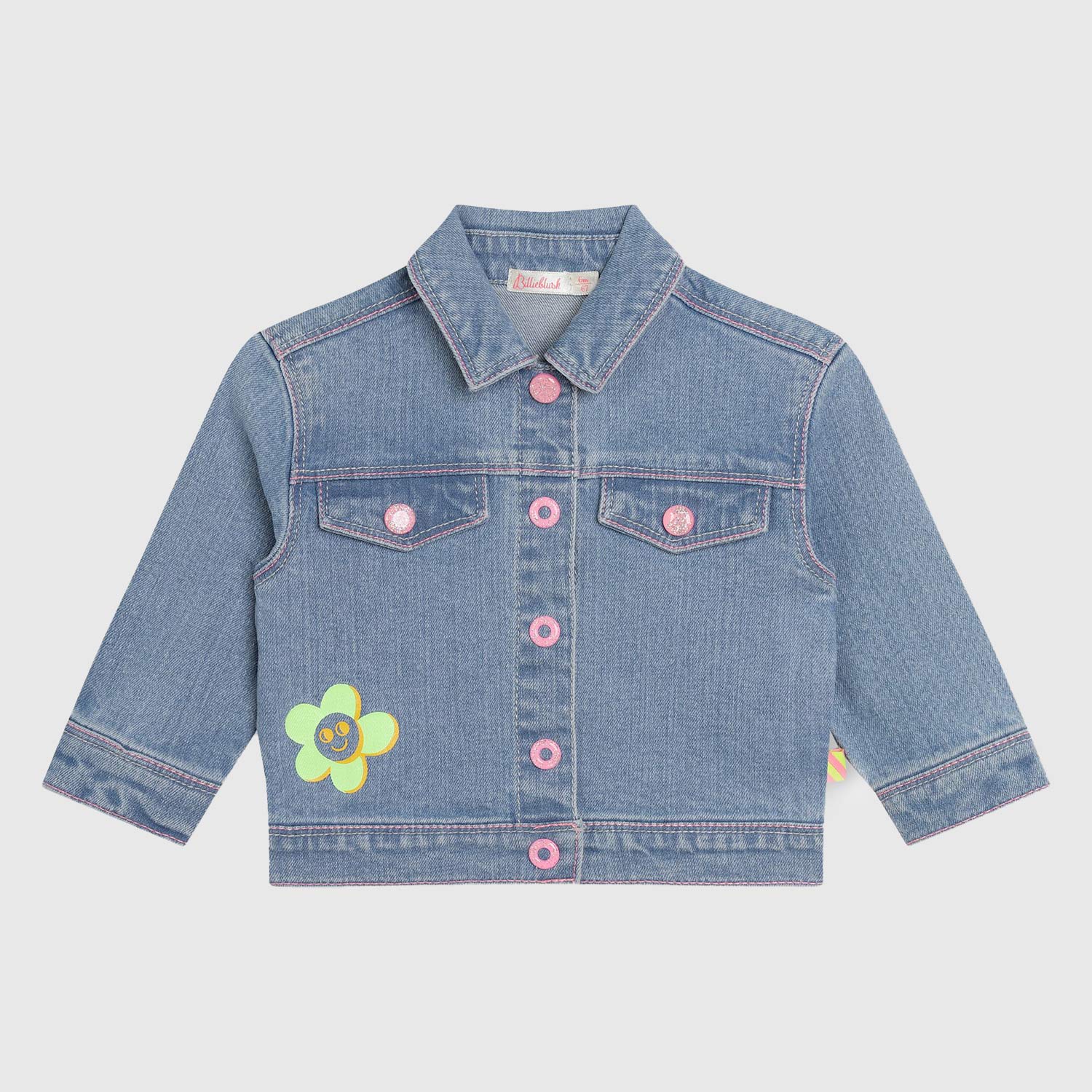 giacca in denim con dettagli rosa - annameglio.com abbigliamento moda