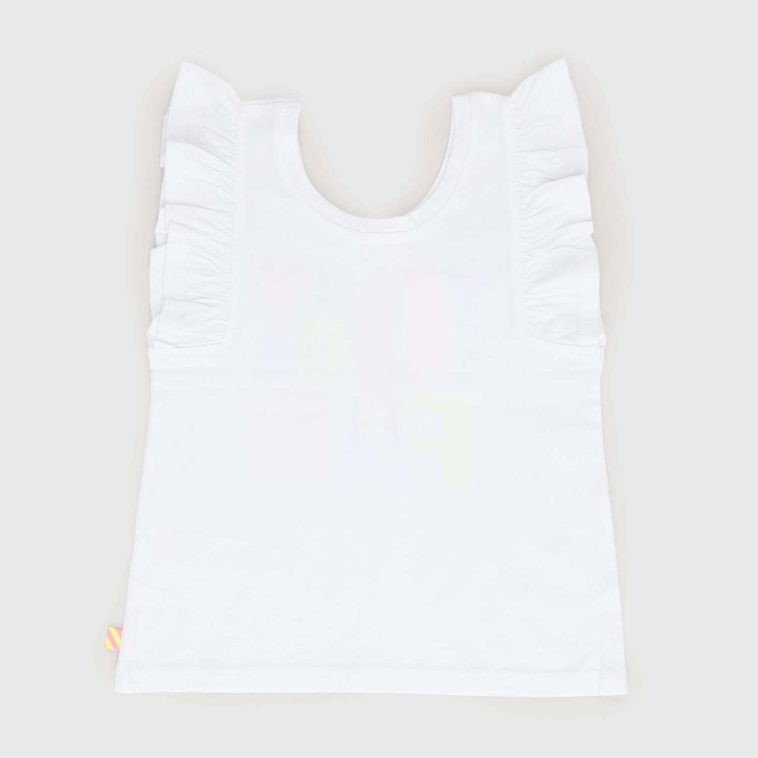 canotta bianca con scritta fluo bambina - annameglio.com abbigliamento moda