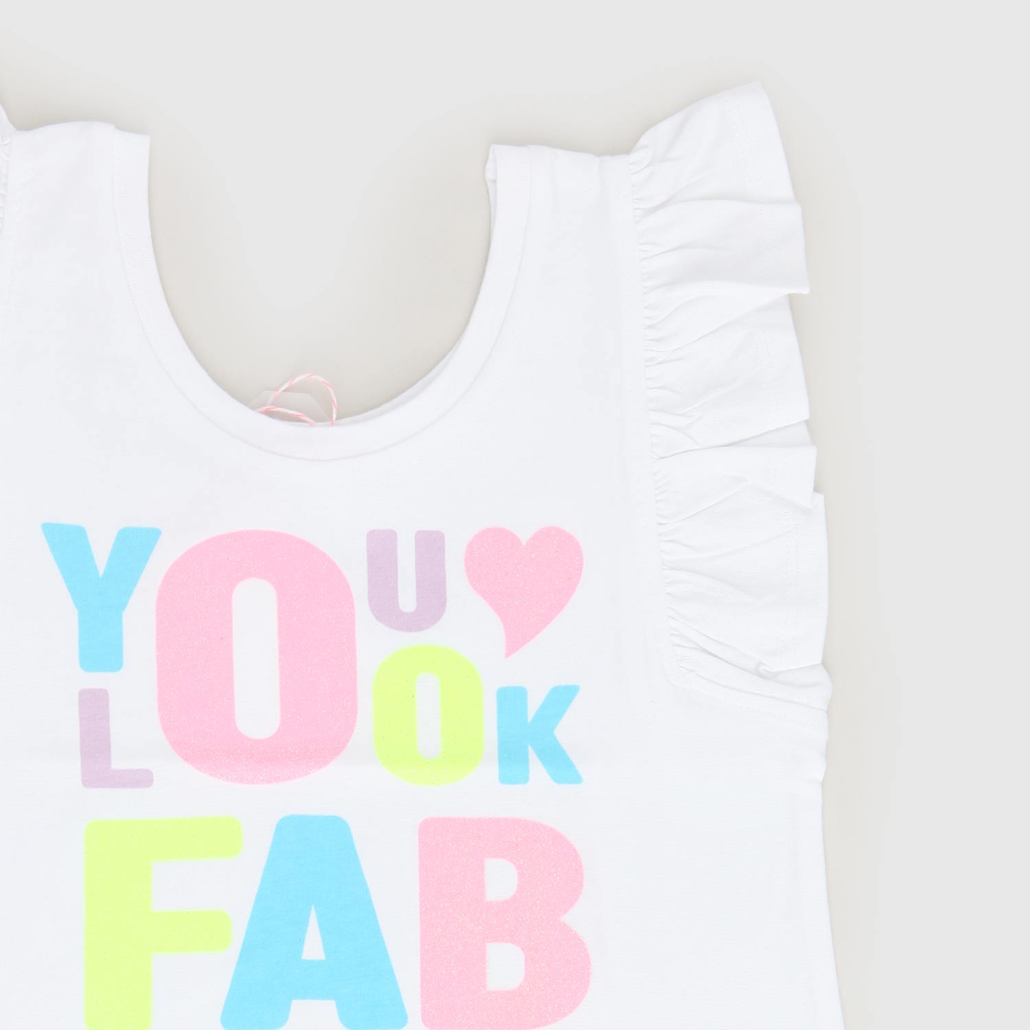 canotta bianca con scritta fluo bambina - annameglio.com abbigliamento moda