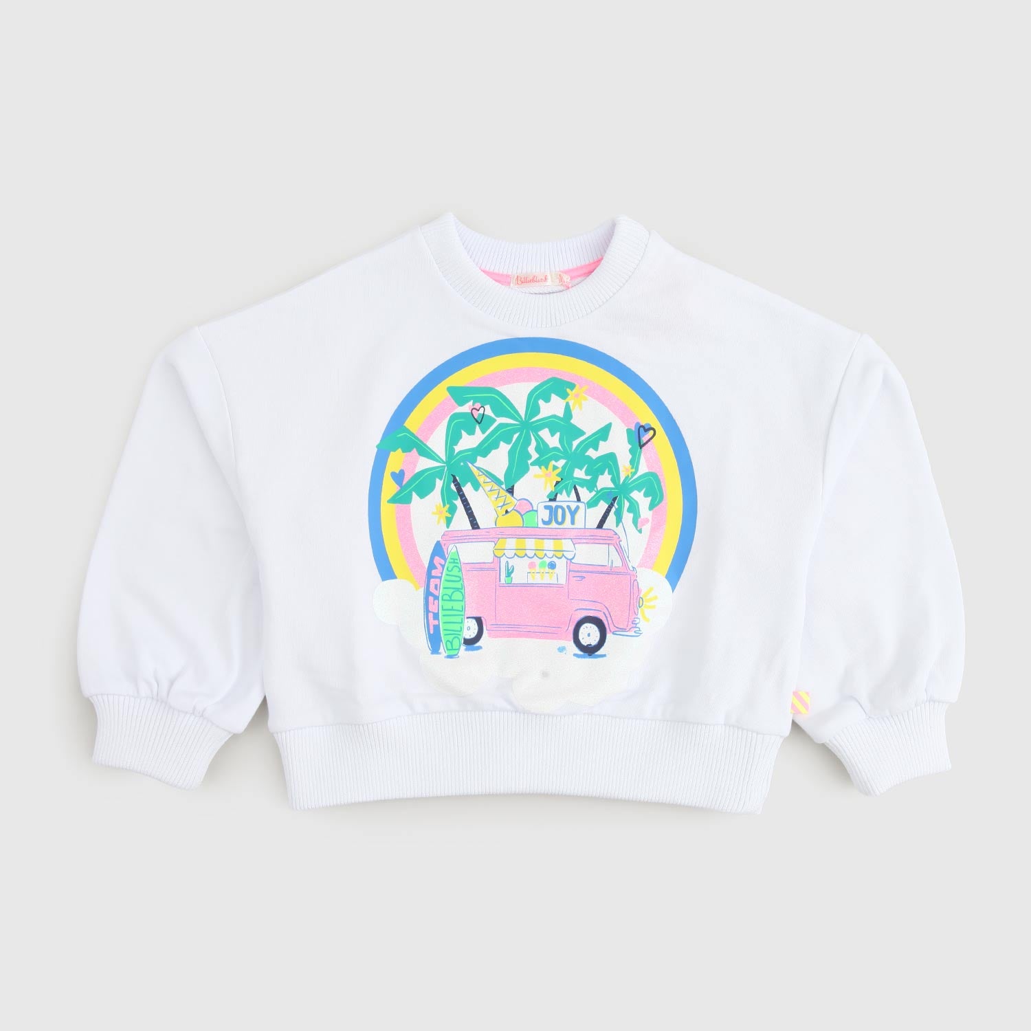 felpa bianca con palme bambina - annameglio.com abbigliamento moda