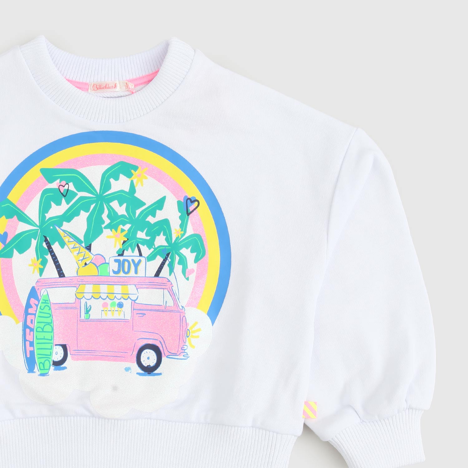 felpa bianca con palme bambina - annameglio.com abbigliamento moda