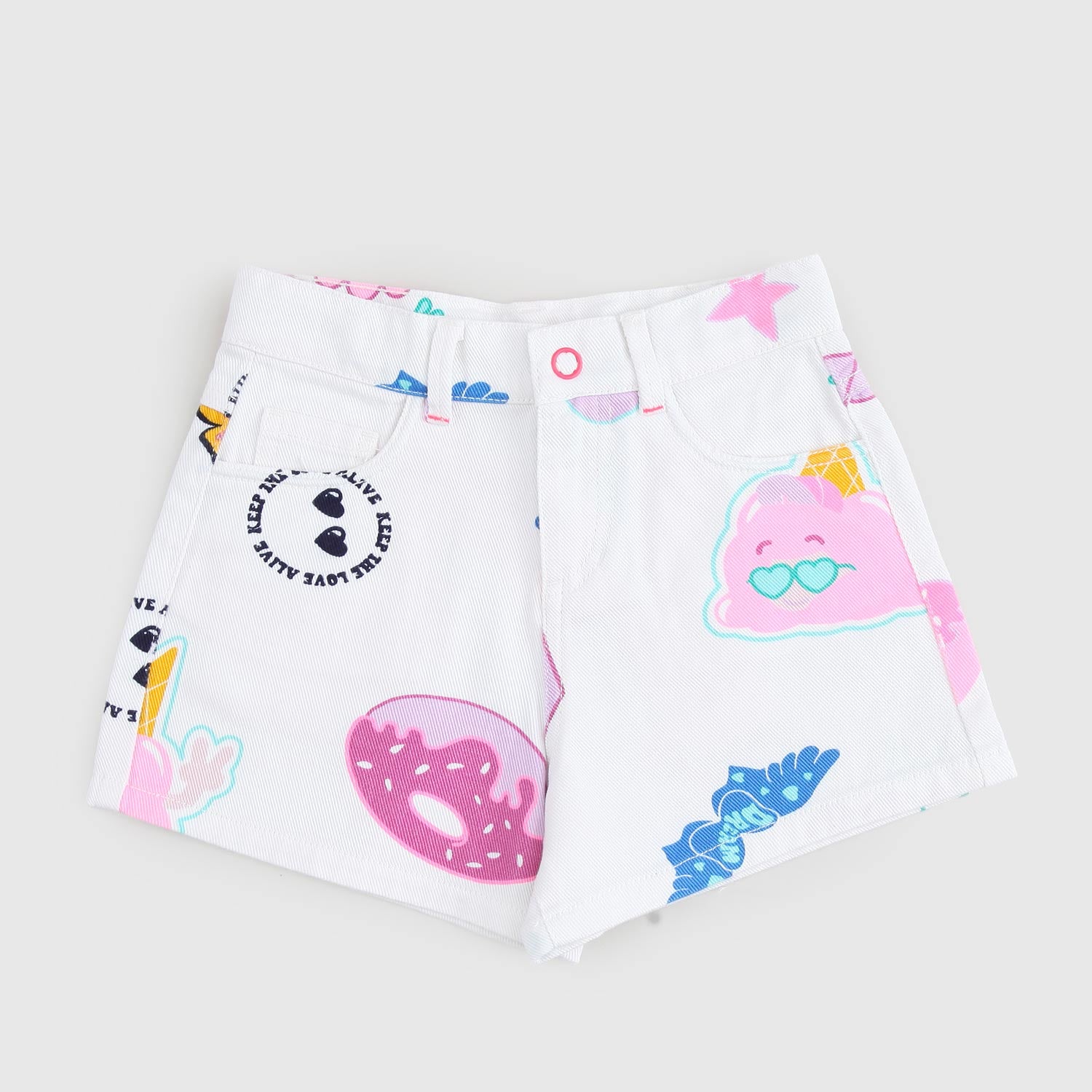 bermuda bianco fantasioso bambina - annameglio.com abbigliamento moda