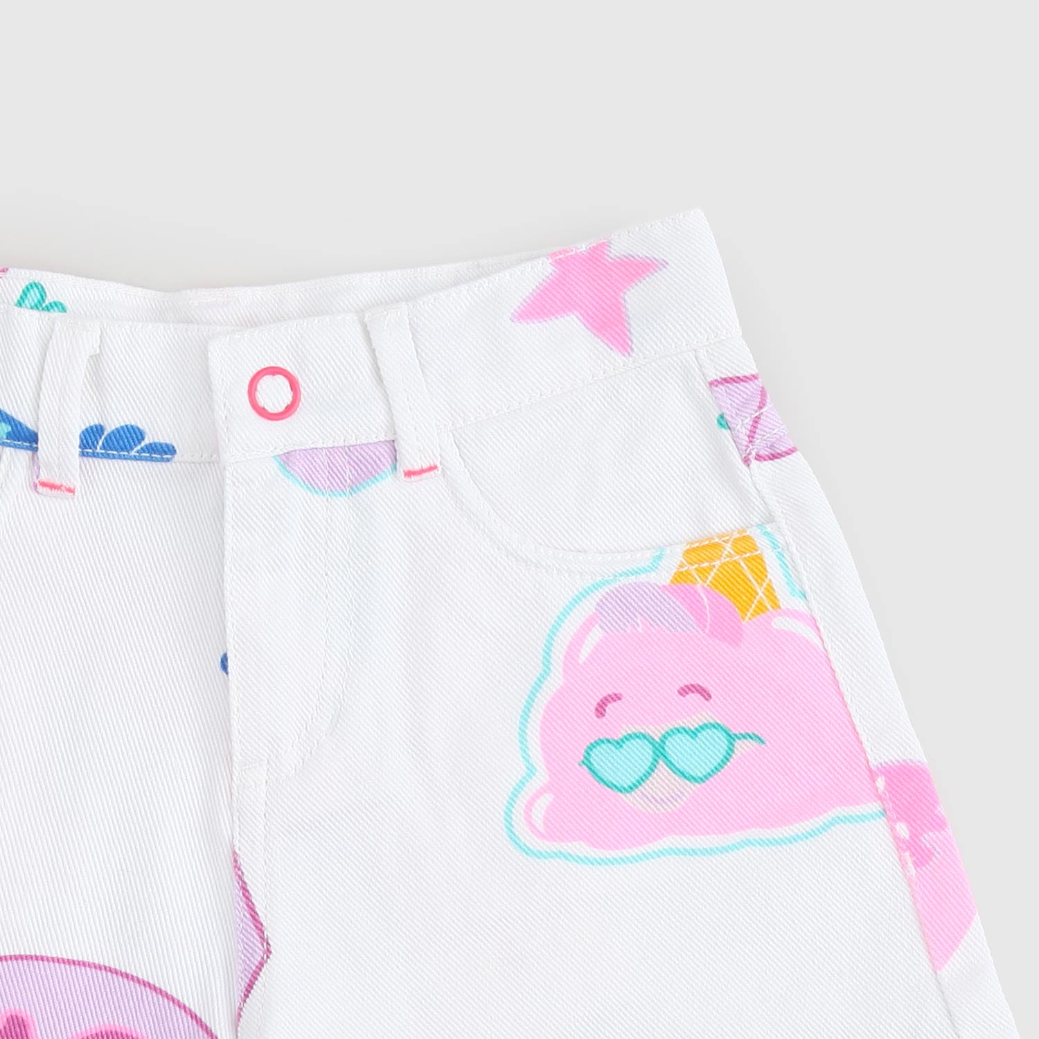 bermuda bianco fantasioso bambina - annameglio.com abbigliamento moda