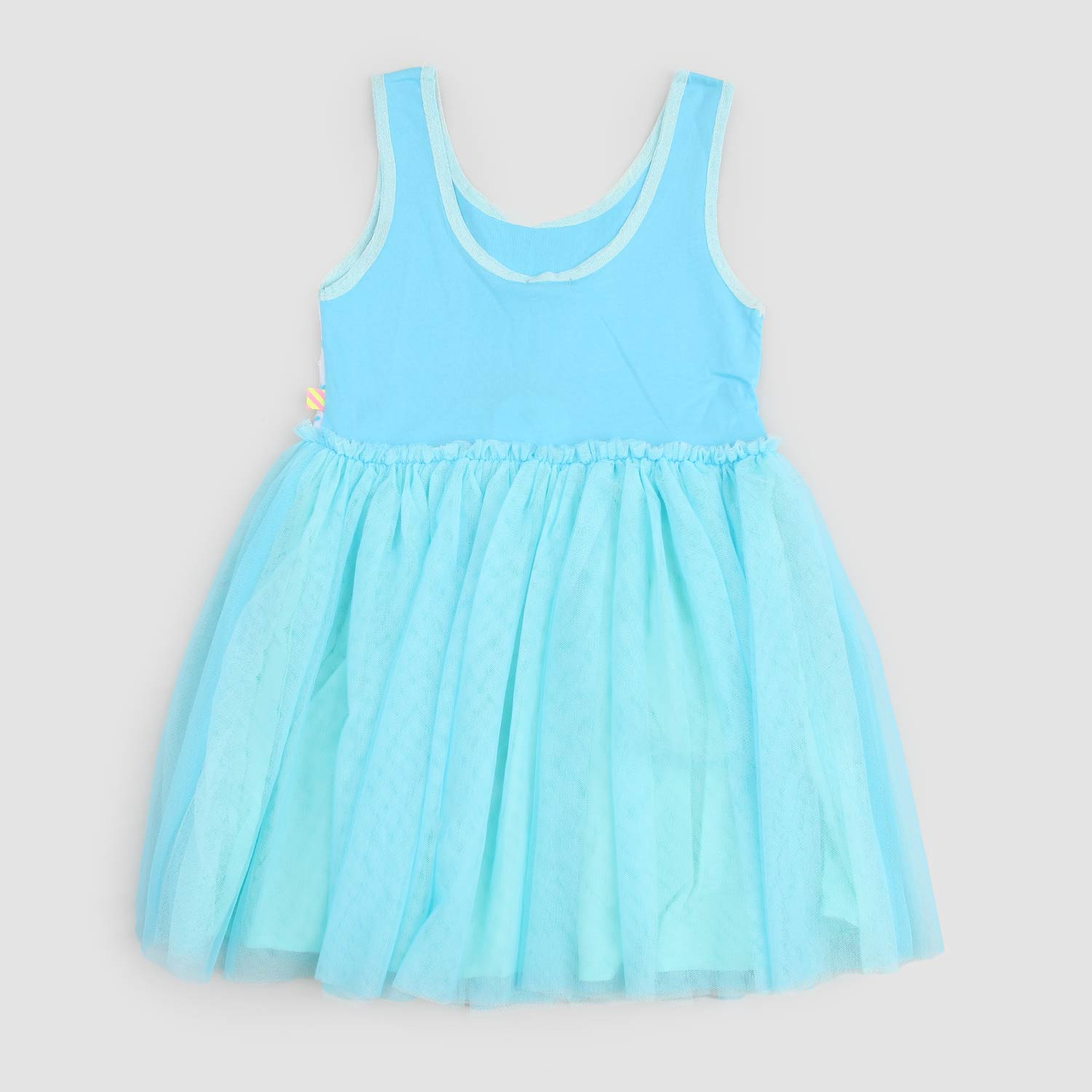 abito celeste con gonna in tulle bambina - annameglio.com abbigliamento moda