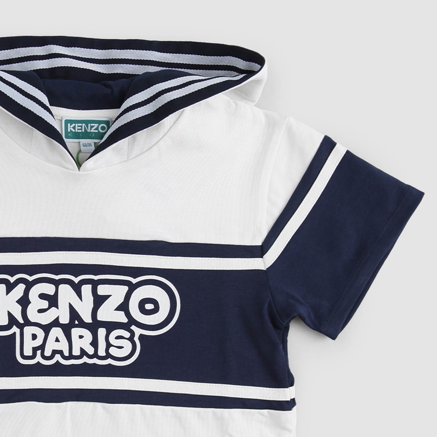 t-shirt bianca e blu con cappuccio bambino - annameglio.com abbigliamento moda