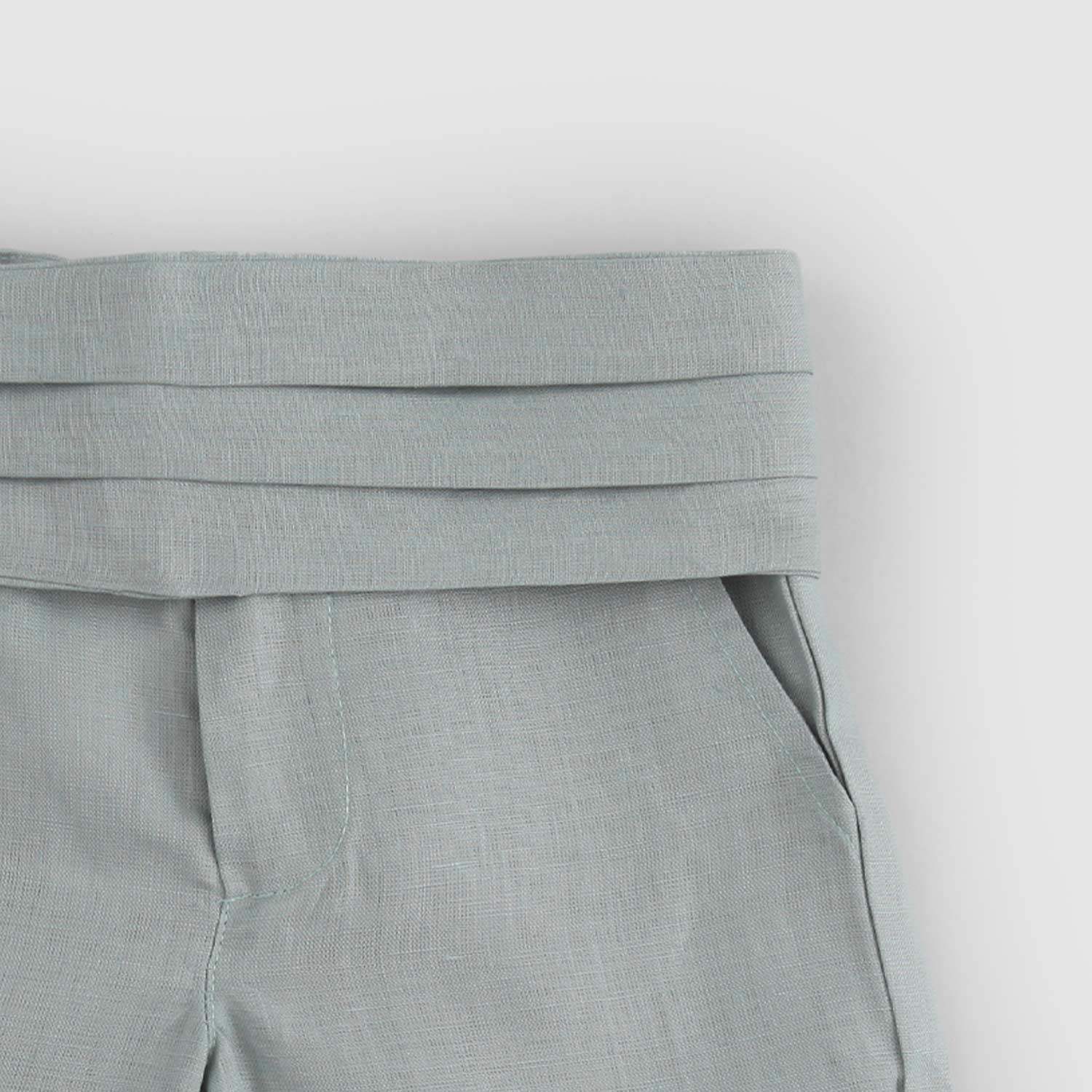 Pantaloncino verde in lino neonato - annameglio.com abbigliamento moda